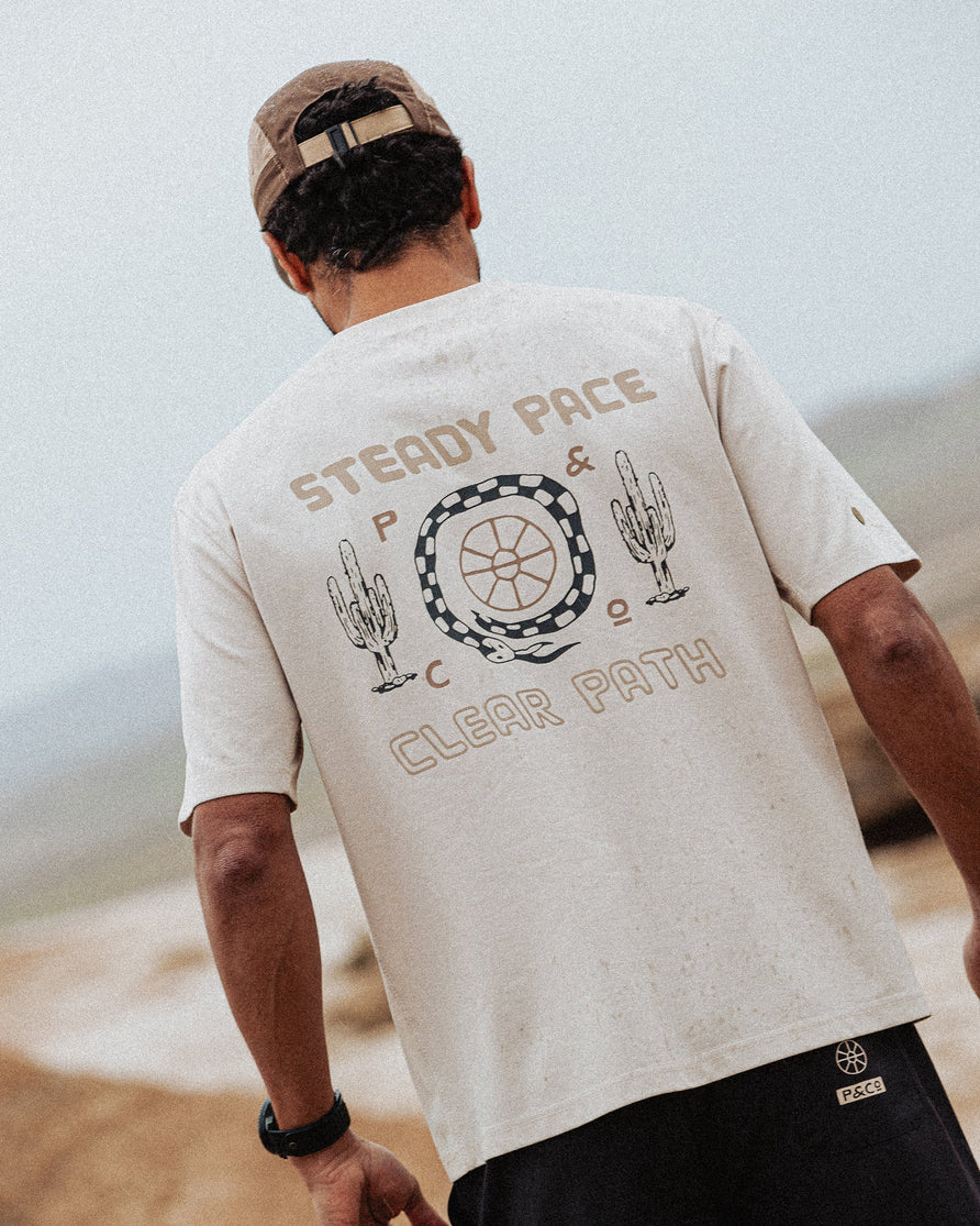 Steady Pace Trail T-Shirt - Bone
