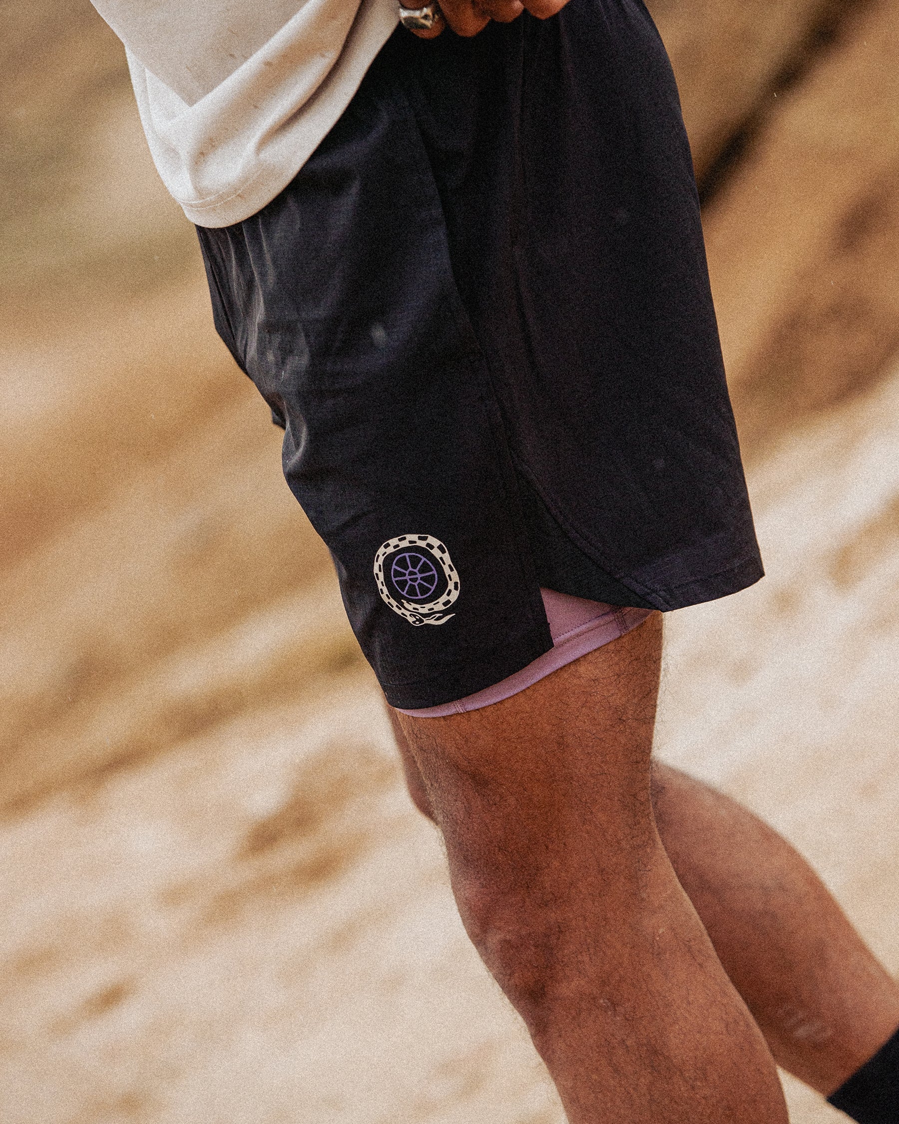 Mindset 2-in-1 Trail Short - Black & Plum