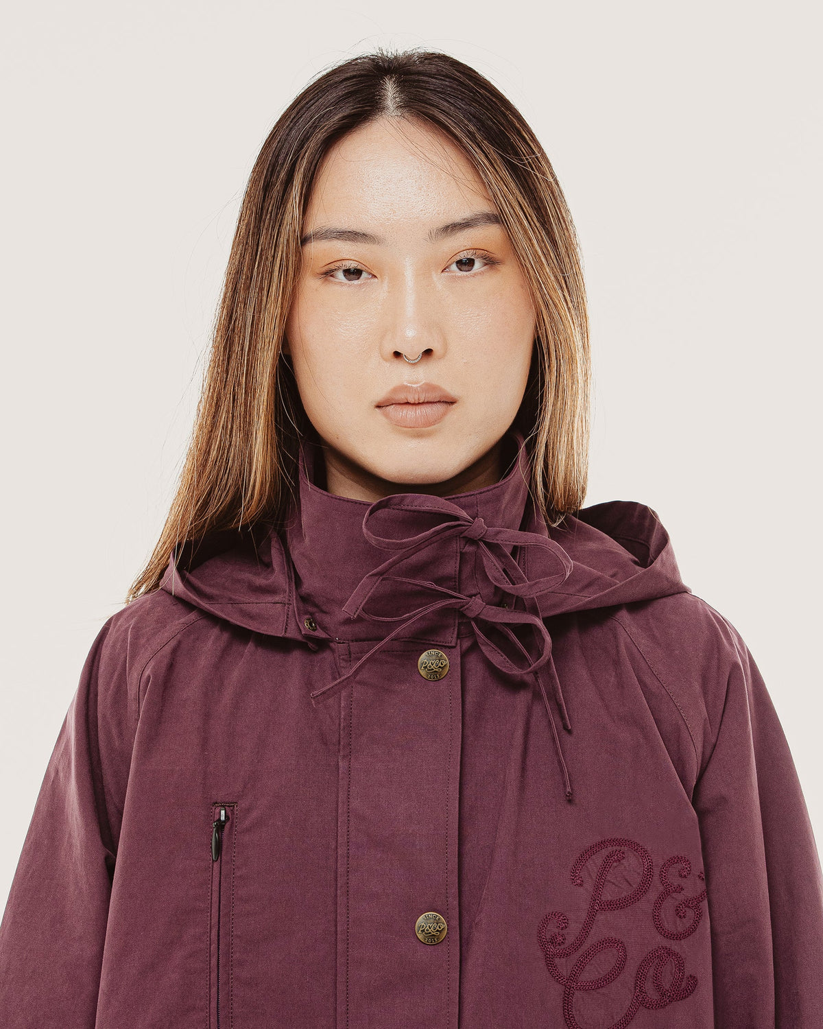 Roxy Swing Raincoat - Aubergine