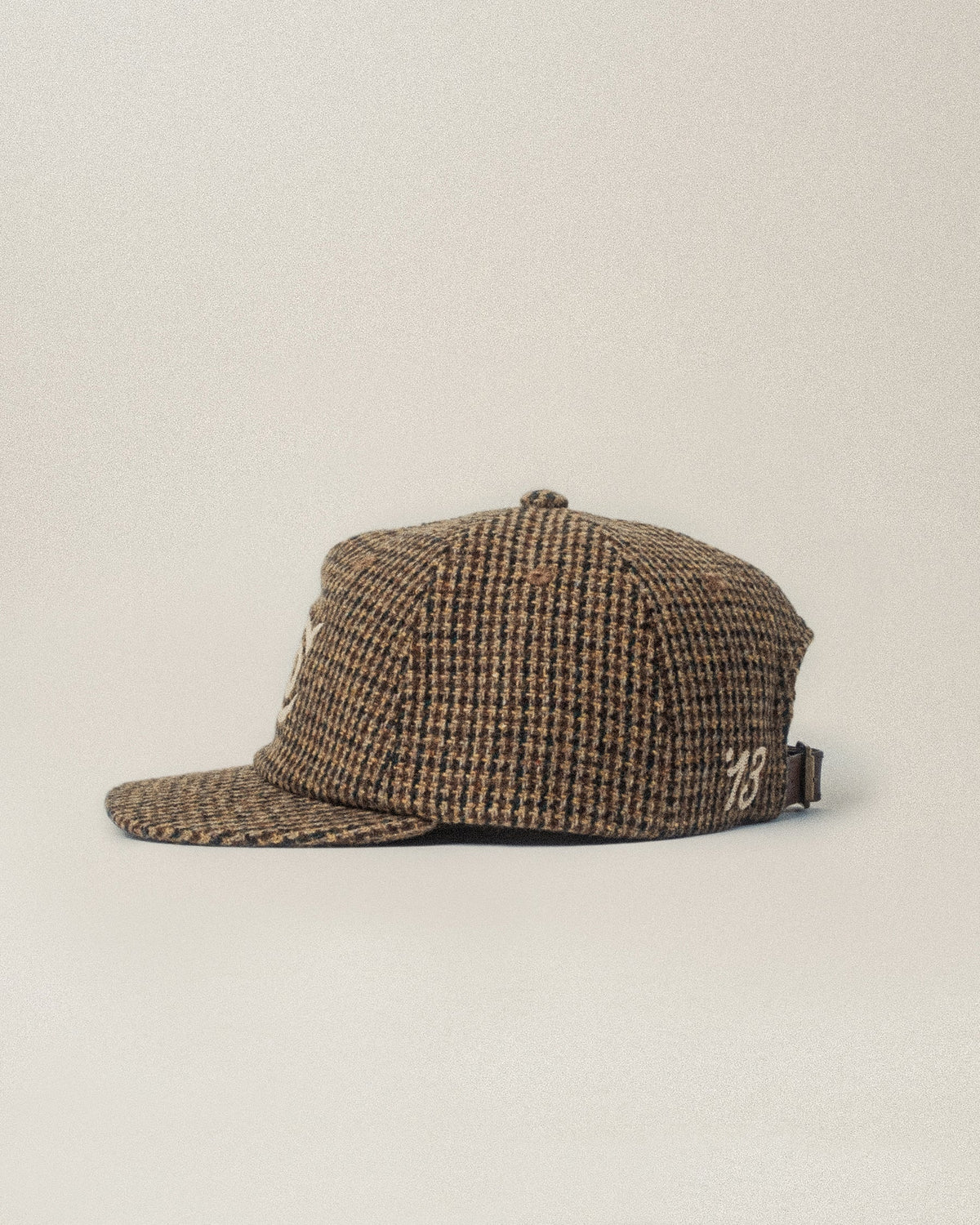 P&Co Classic Cotton Wool 5 Panel Cap - Puppytooth