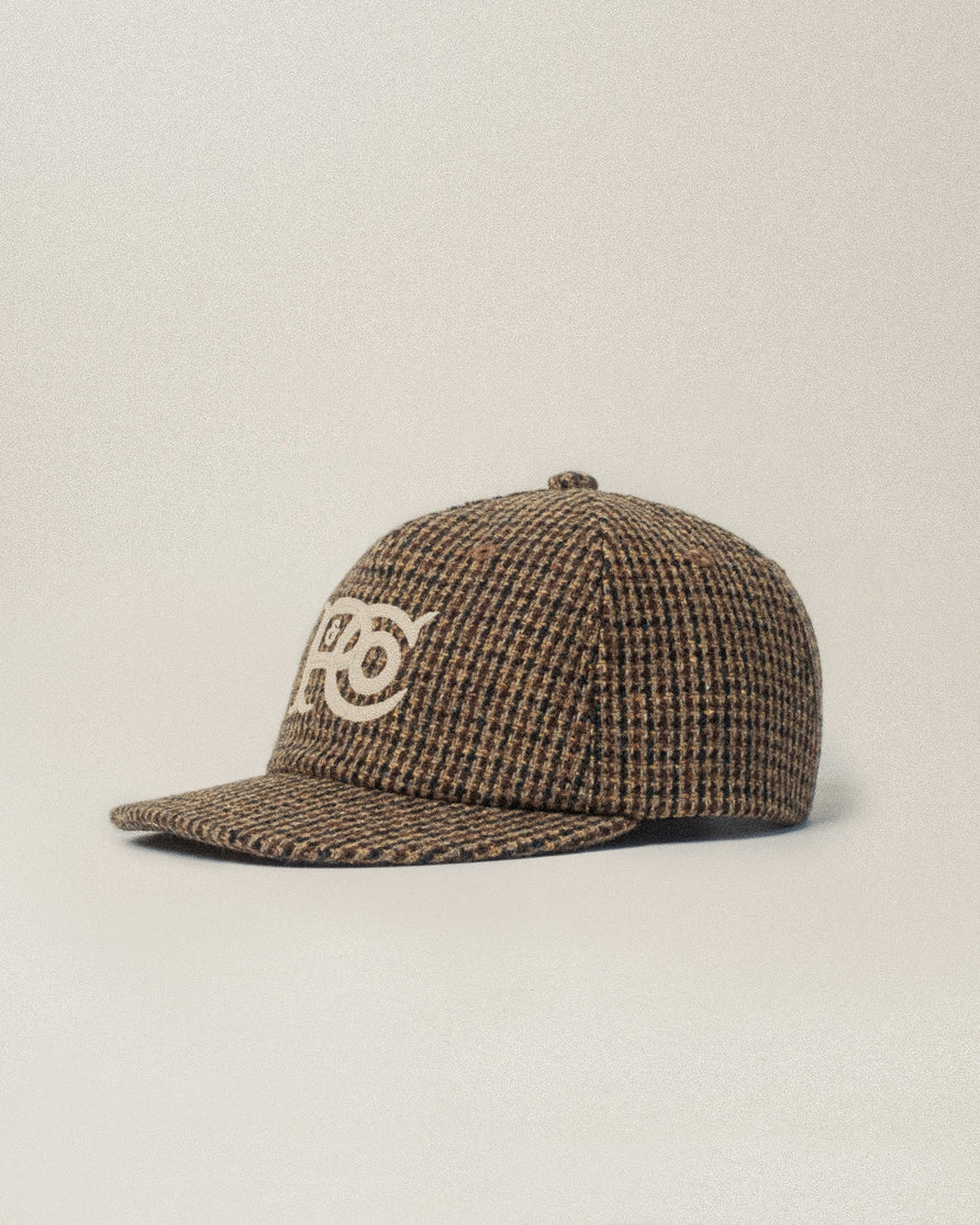 P&Co Classic Cotton Wool 5 Panel Cap - Puppytooth