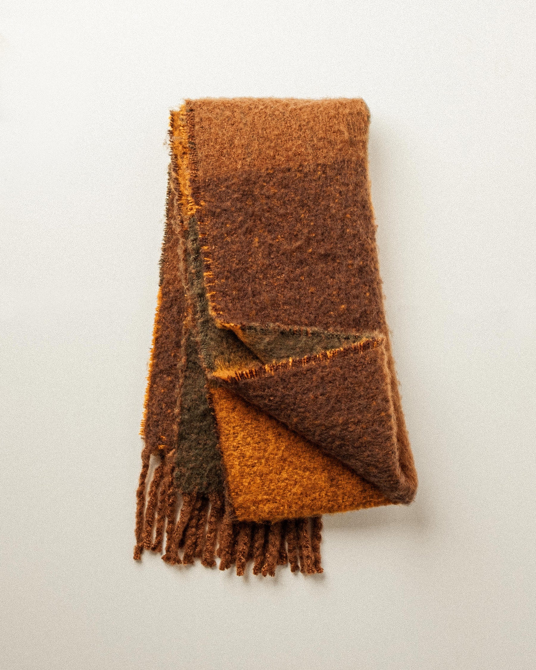 Checked Brushed Scarf - Multi