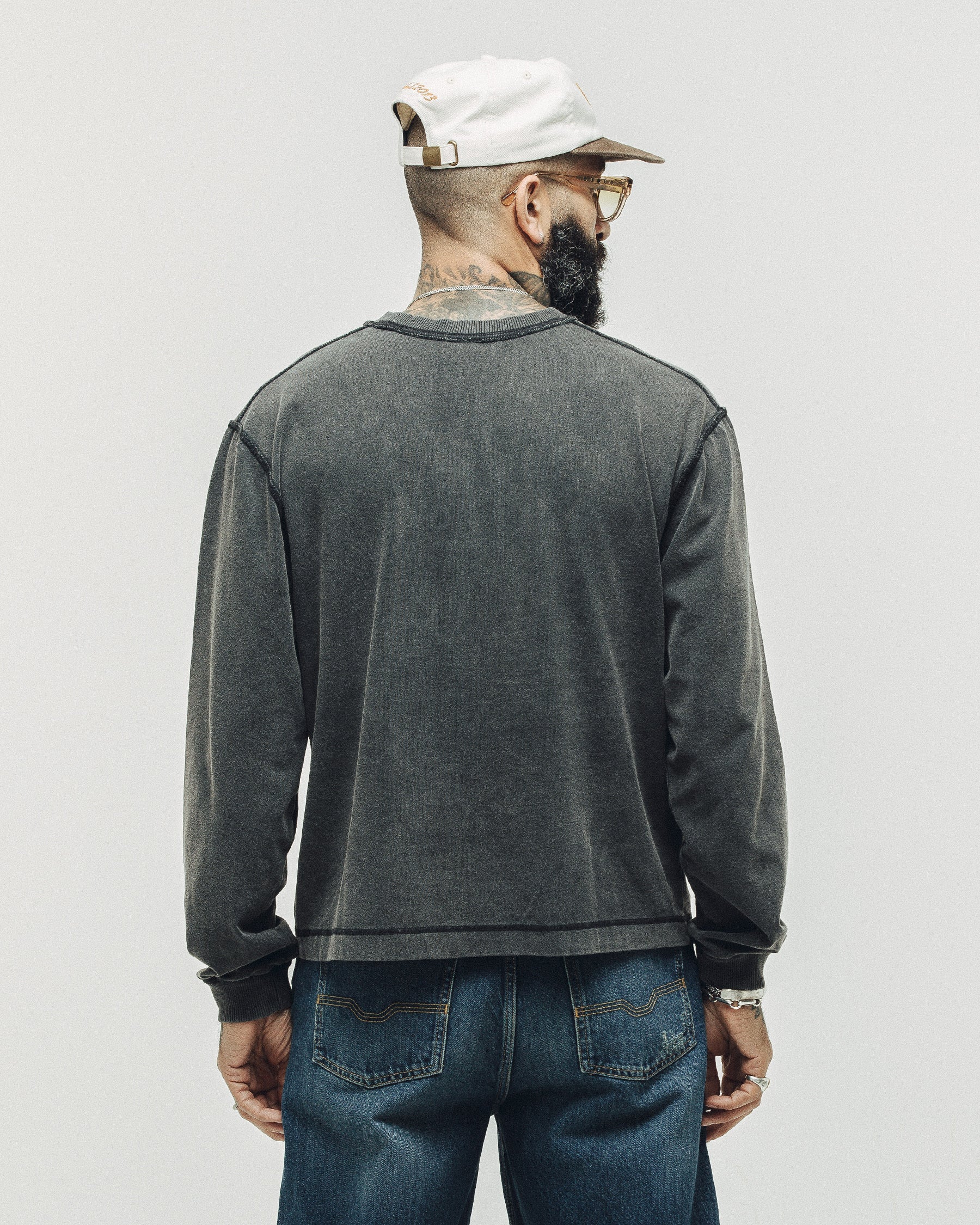 Founders Boxy Longsleeve T-Shirt - Acid Wash