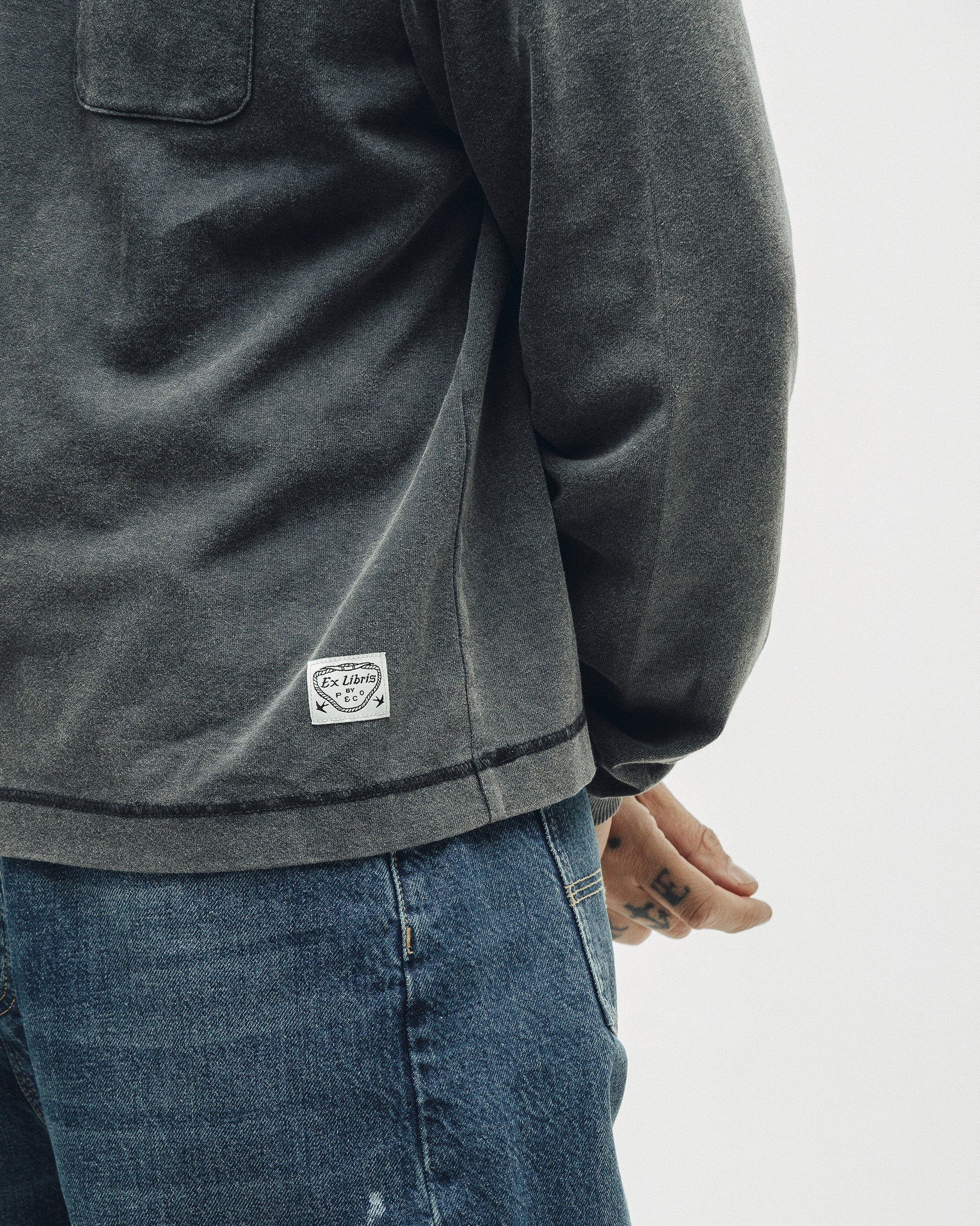 Founders Boxy Longsleeve T-Shirt - Acid Wash