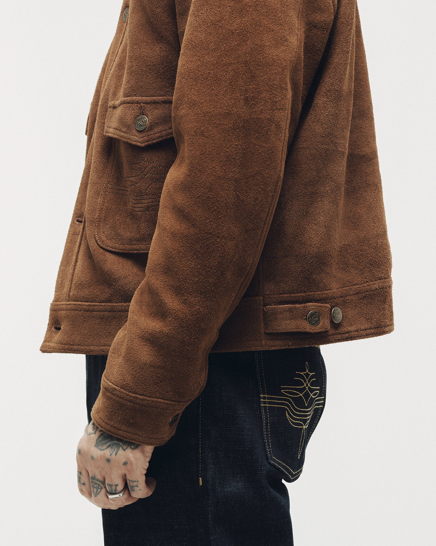 Sierra Suede Jacket - Dark Tan