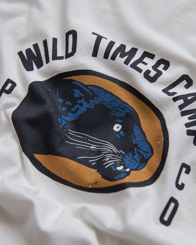 T-shirt Wild Times Camp - Blanc cassé 