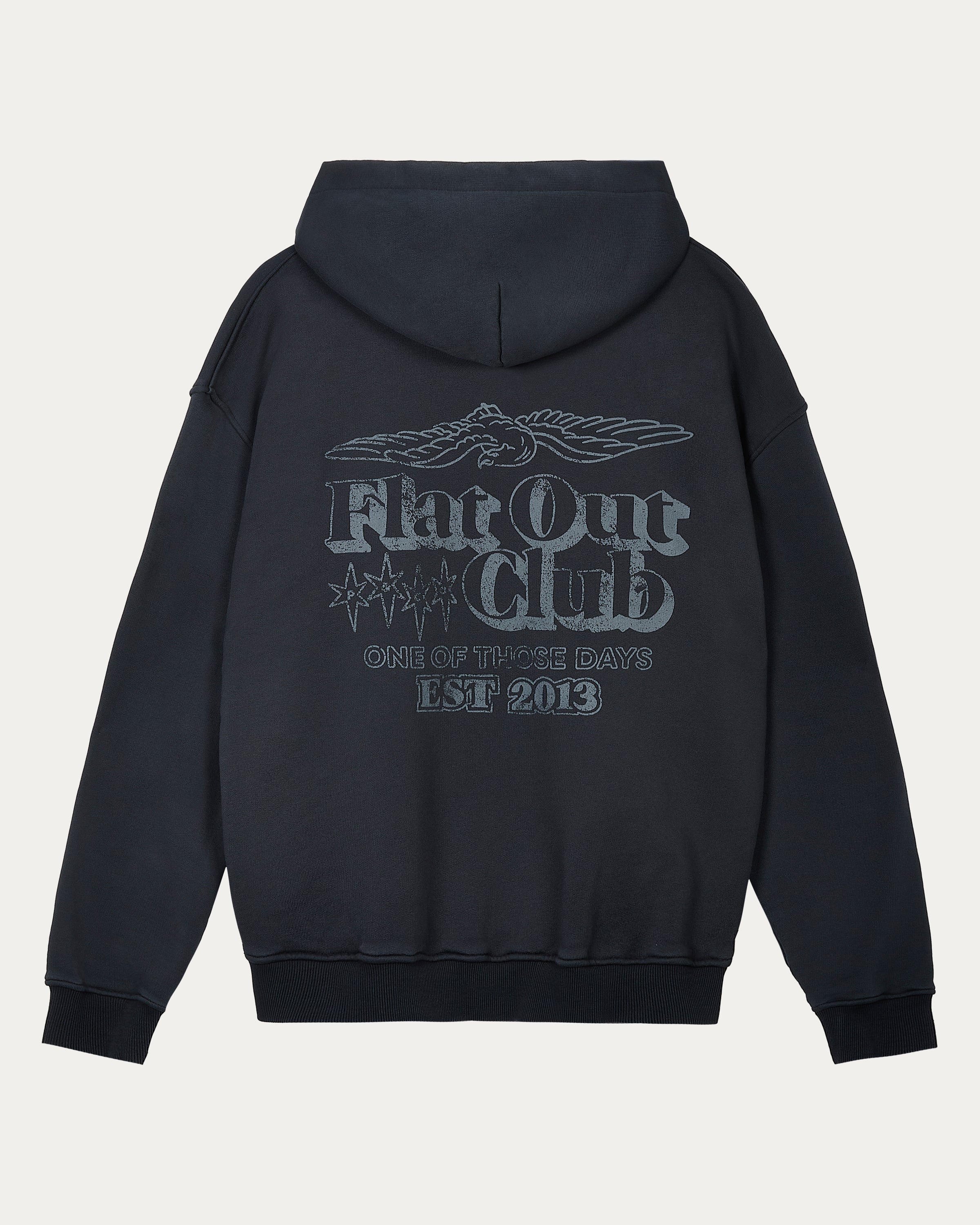 Flat Out Club Hoodie - Washed Black