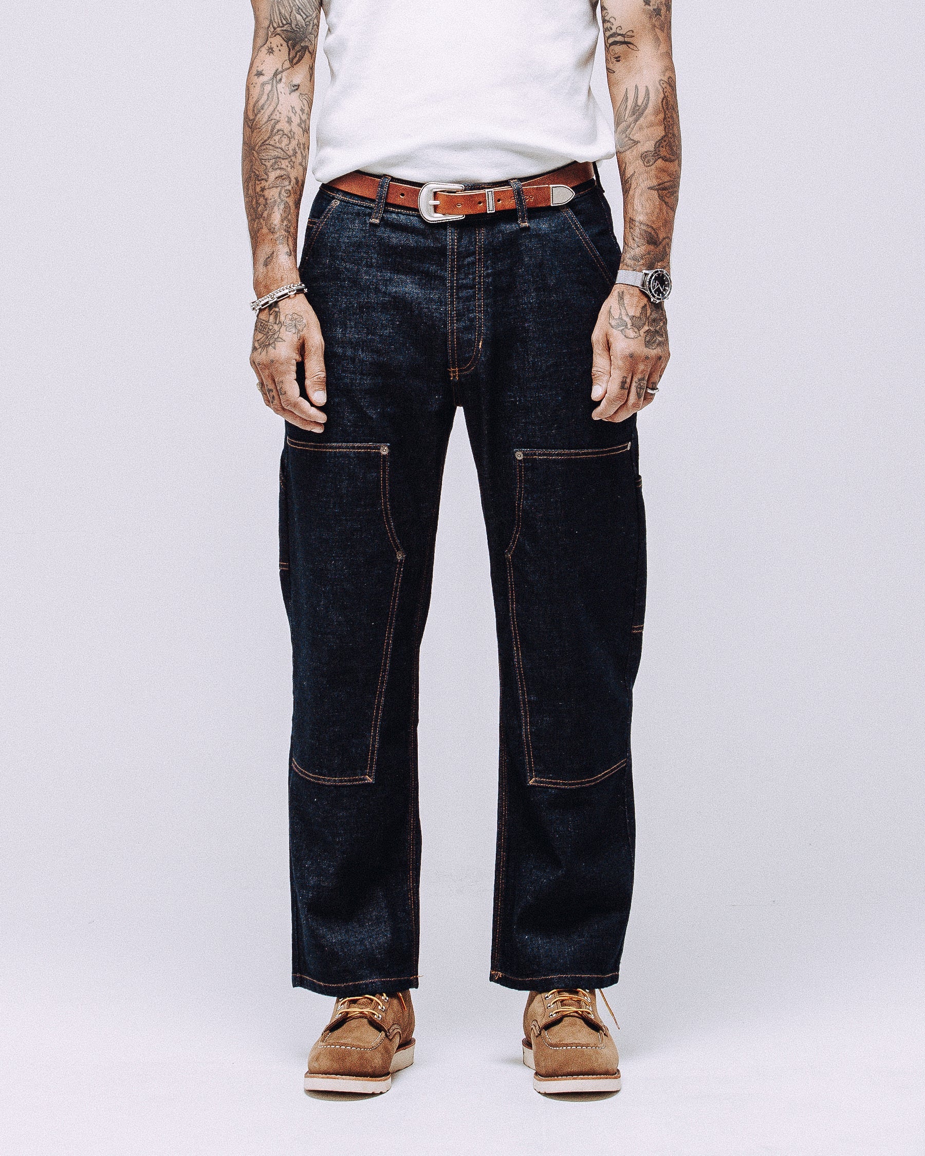Raw Denim Carpenter Pants - Indigo