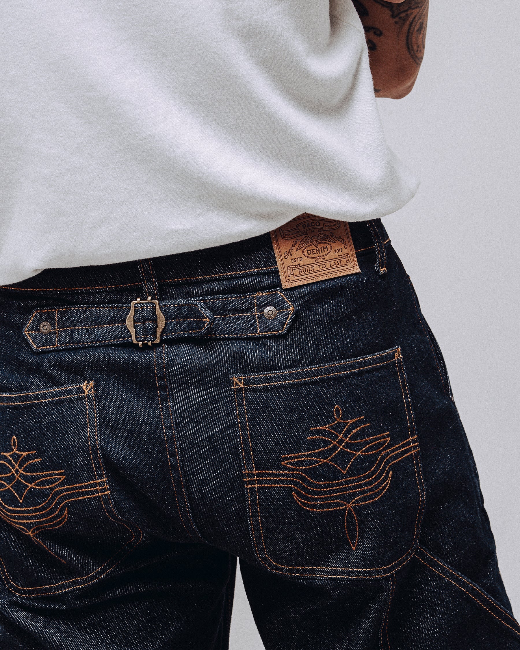 Raw Denim Carpenter Pants - Indigo