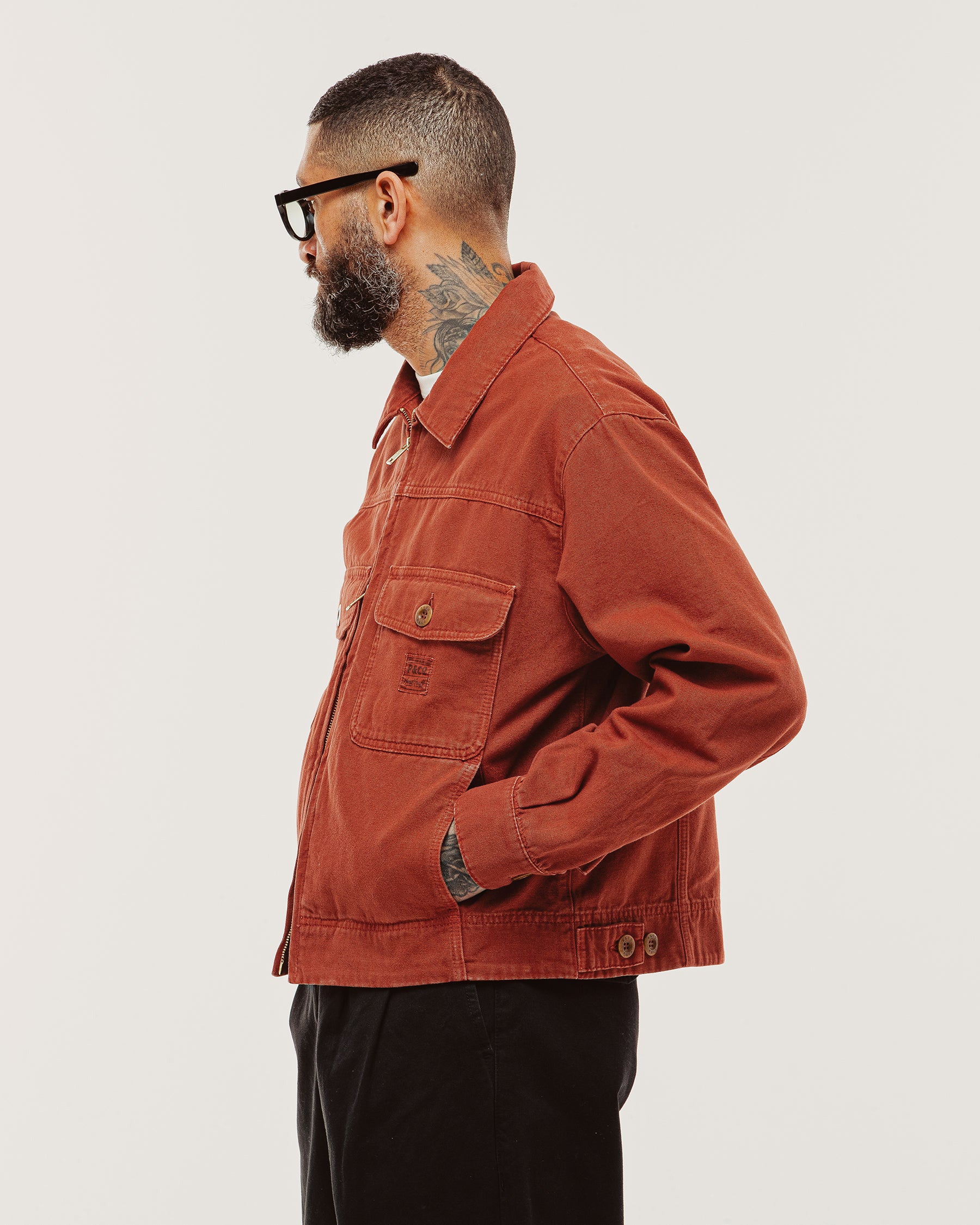 Garage Canvas Jacket - Vintage Red
