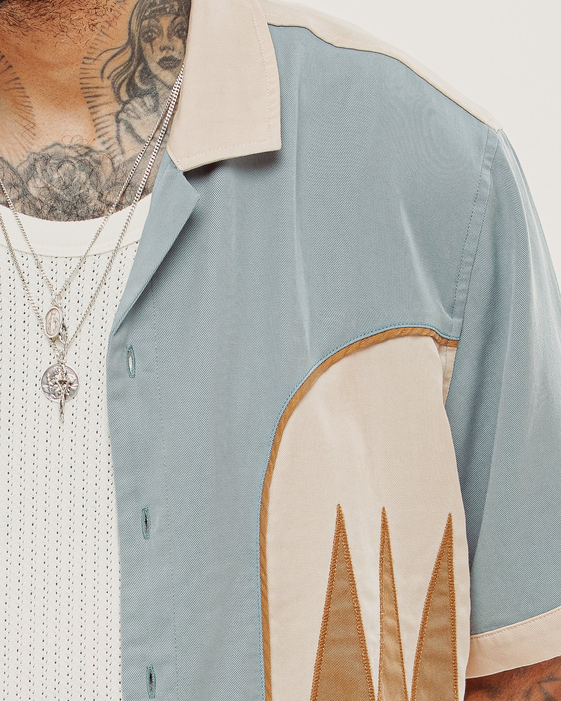 Walter Bowling Shirt - Vintage Blue