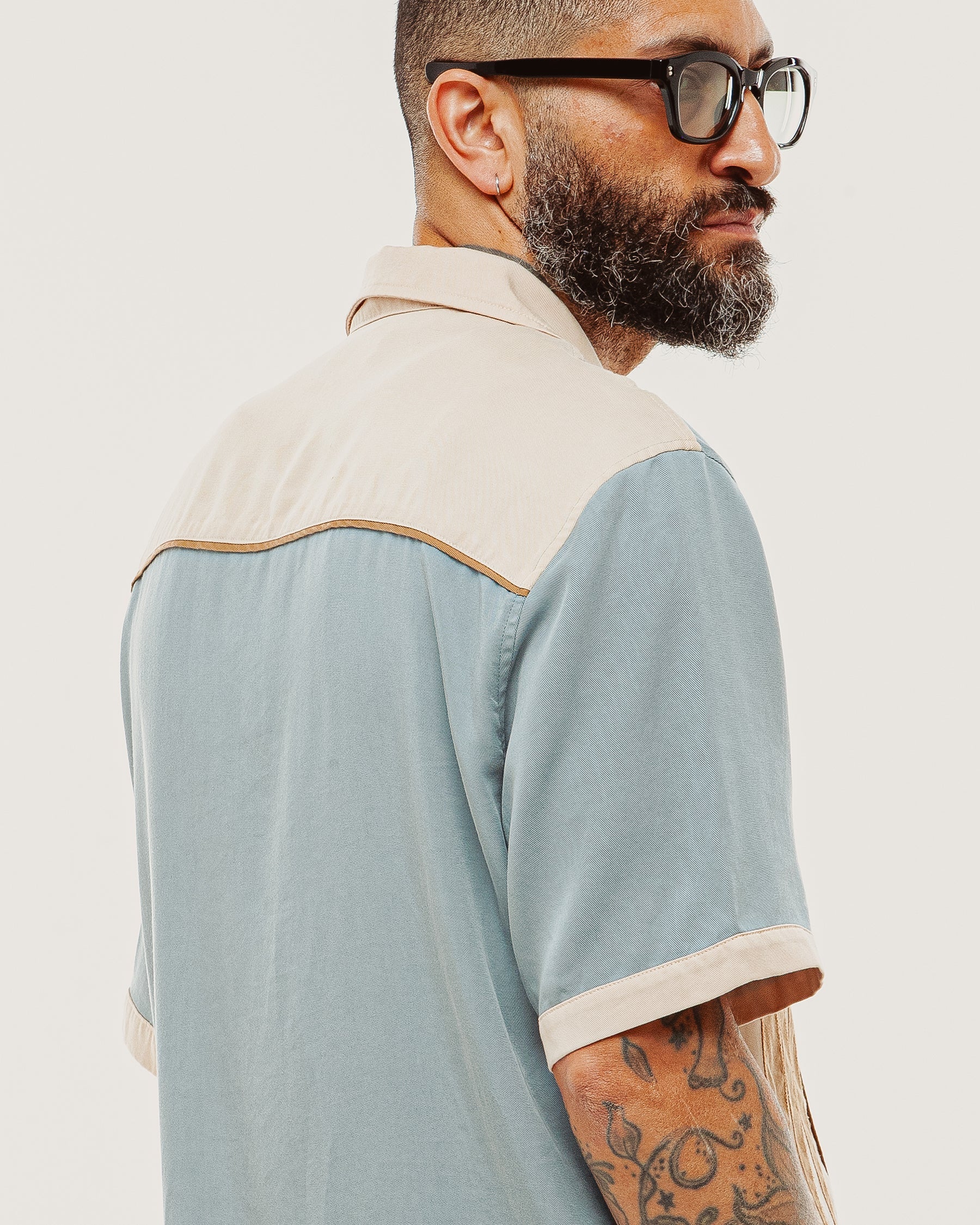 Walter Bowling Shirt - Vintage Blue