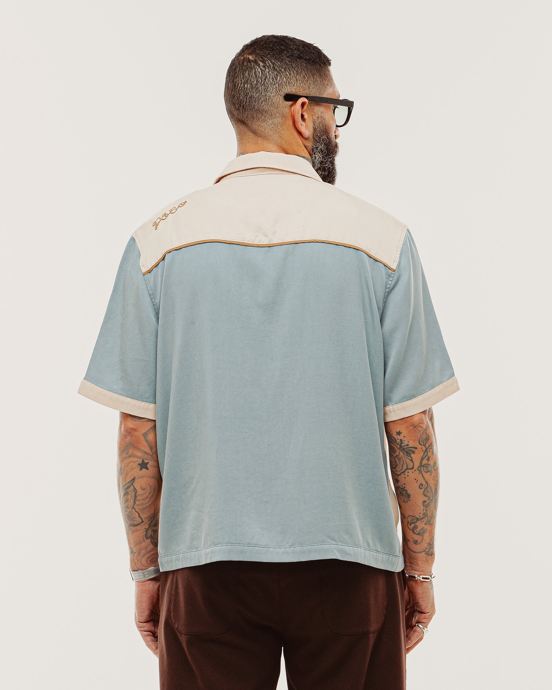 Walter Bowling Shirt - Vintage Blue