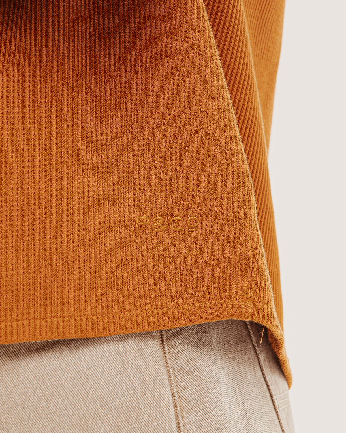 Crafted Ribbed Longsleeve - Amber