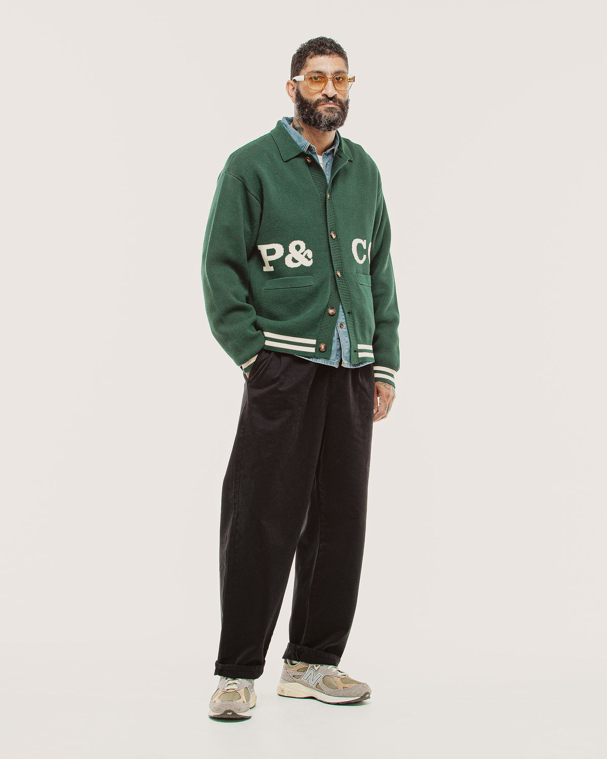 Pegasus Sporting Knitted Cardigan - Forest Green