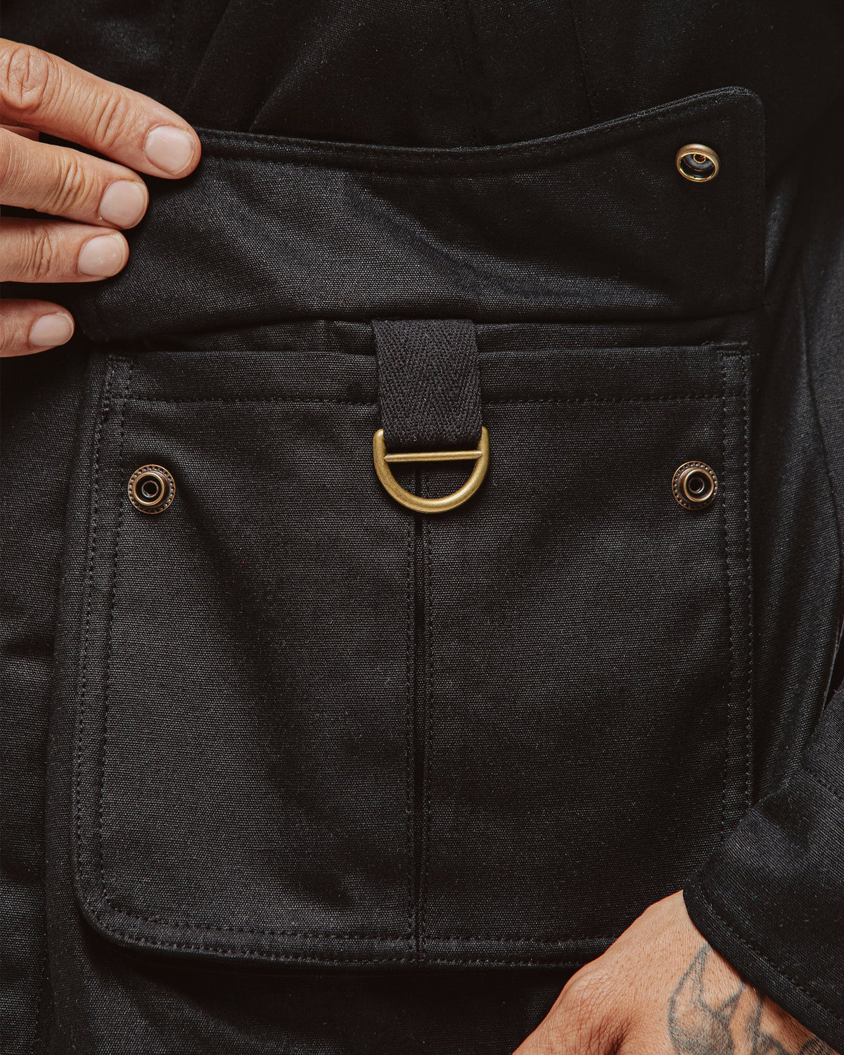 Roamer Waxed Jacket - Black