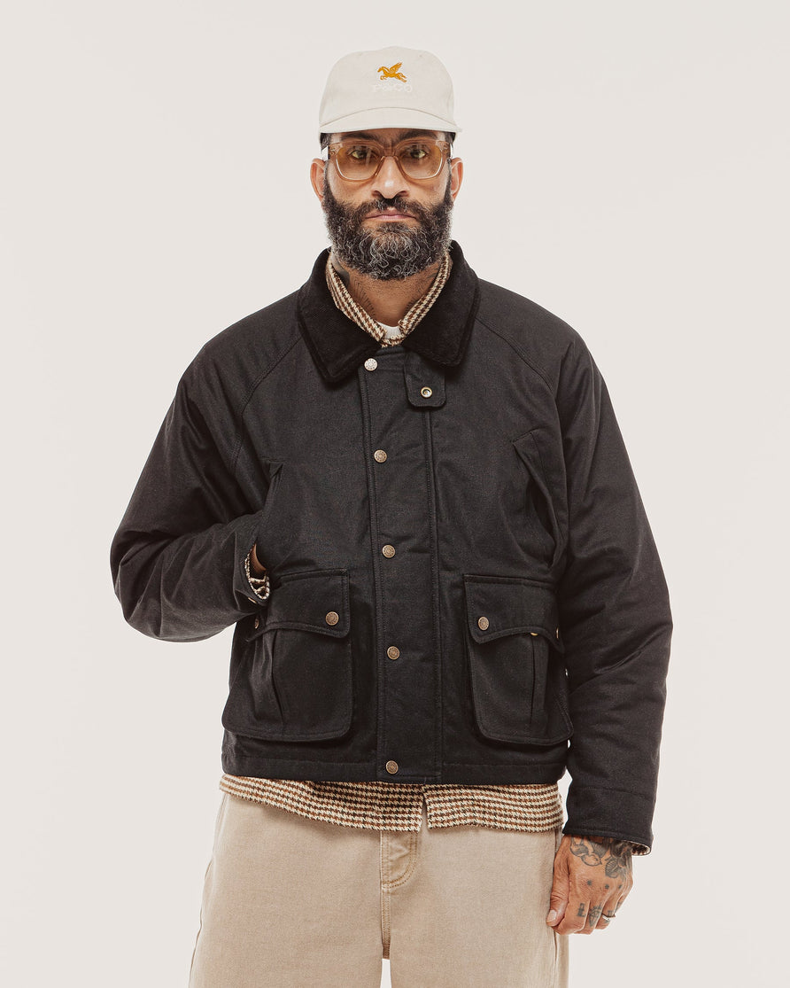 Roamer Waxed Jacket - Black