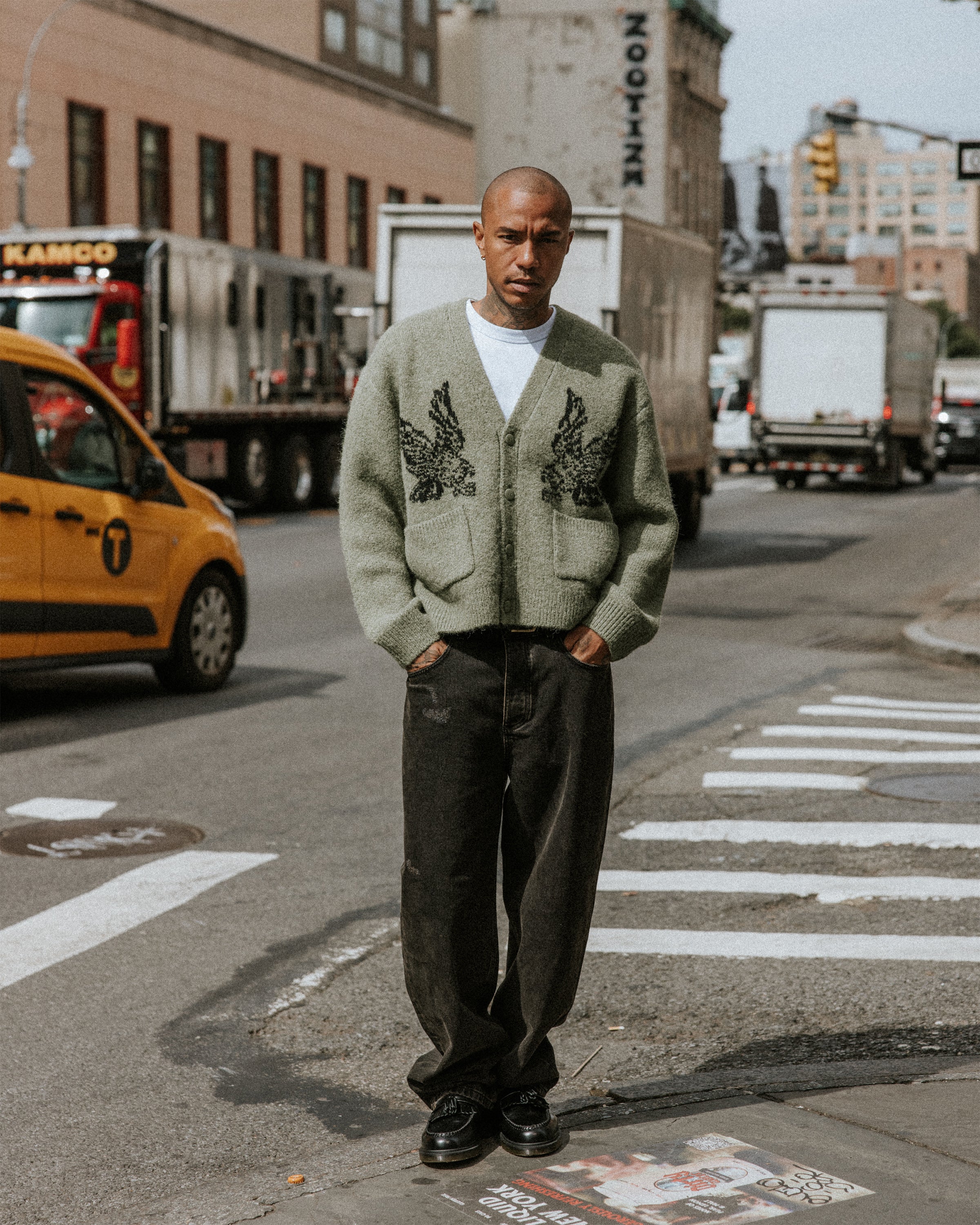 Nelson Brushed Cardigan - Sage