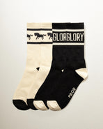 Bronco Socks 2 Pack - Black & Off White