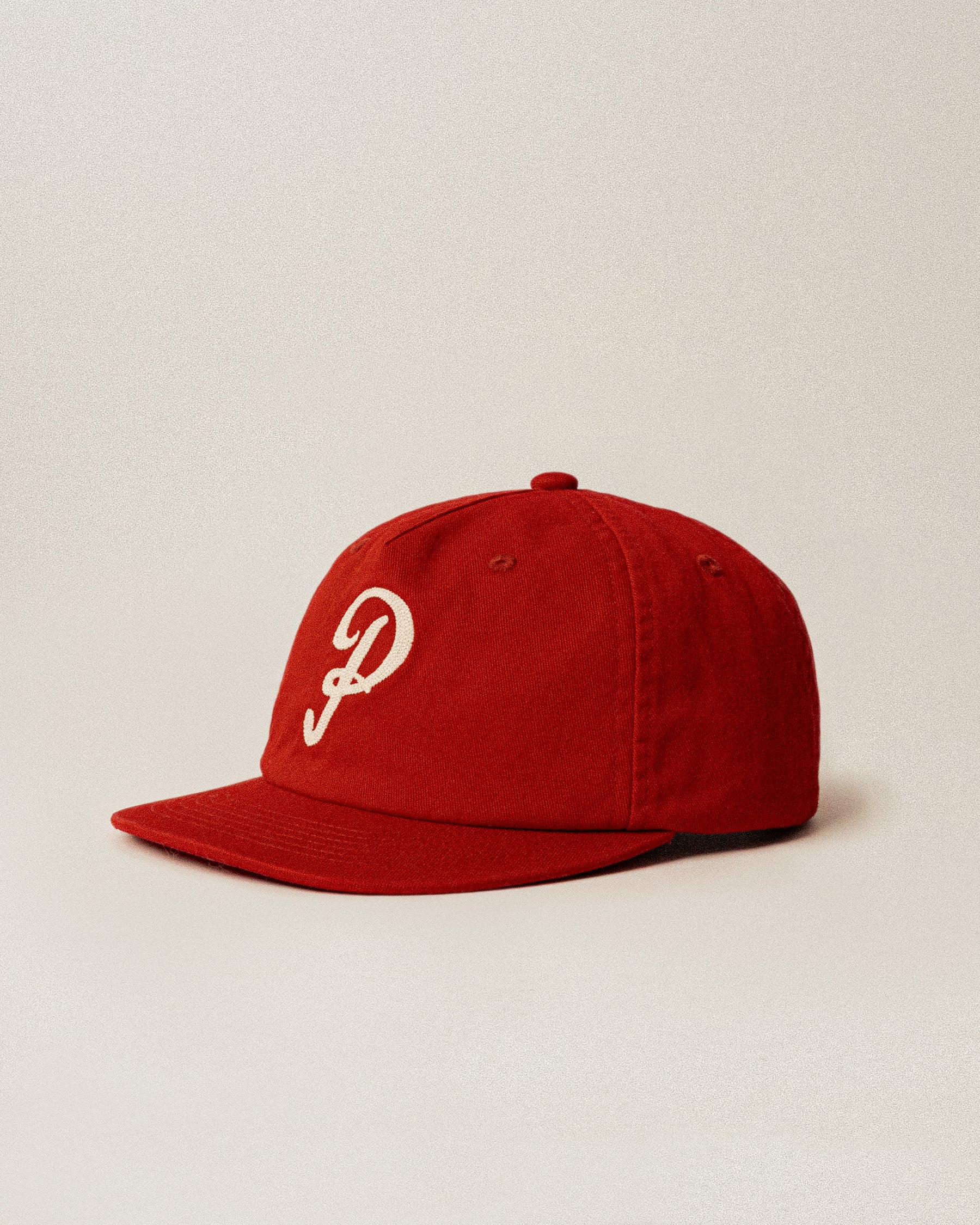Script 5 Panel Cap - Brick Red
