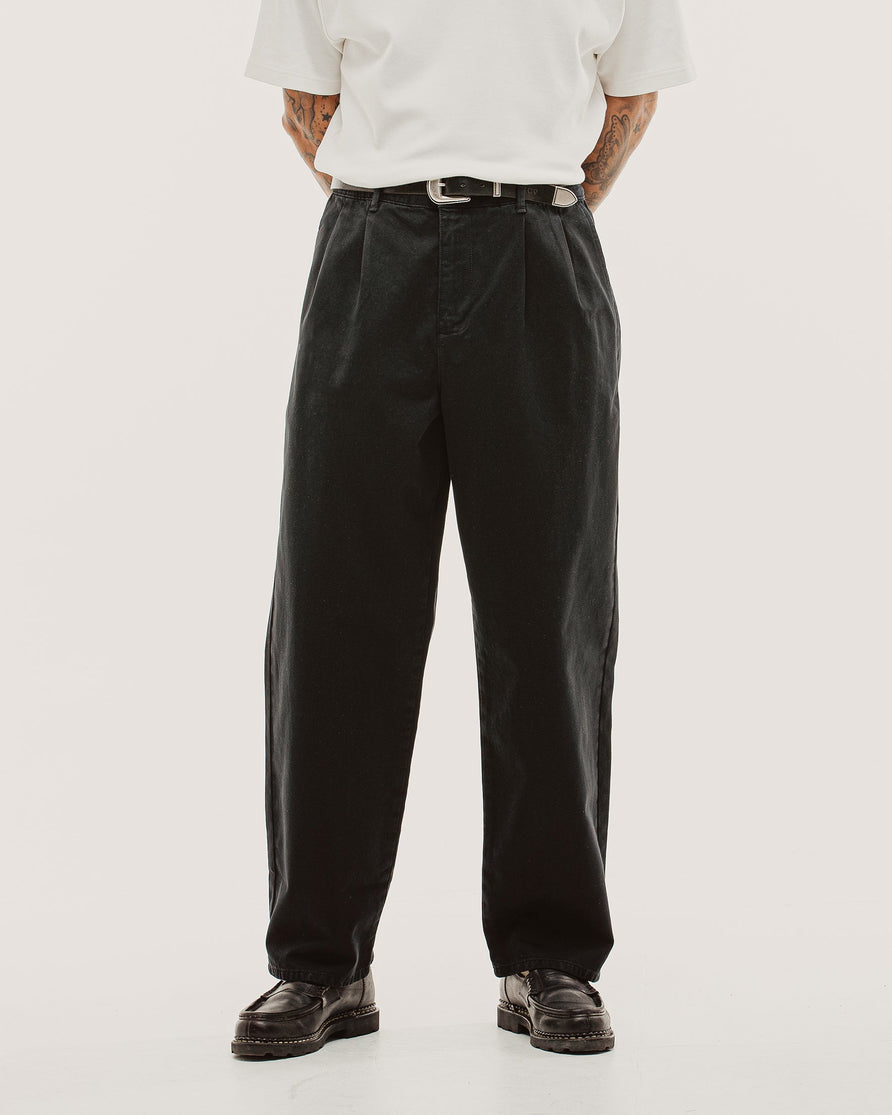 Union Pleated Pant - Black