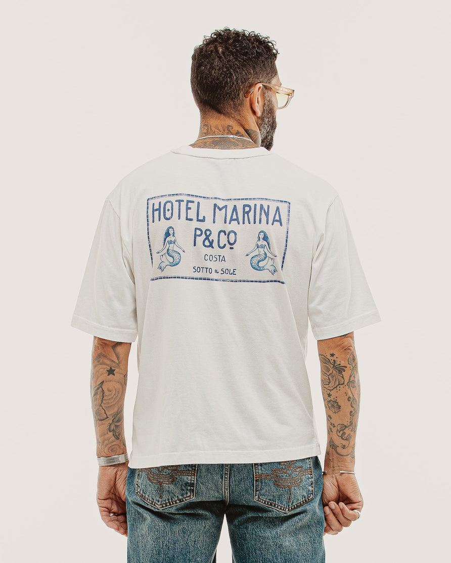 Hotel Marina Boxy T-Shirt - Off White