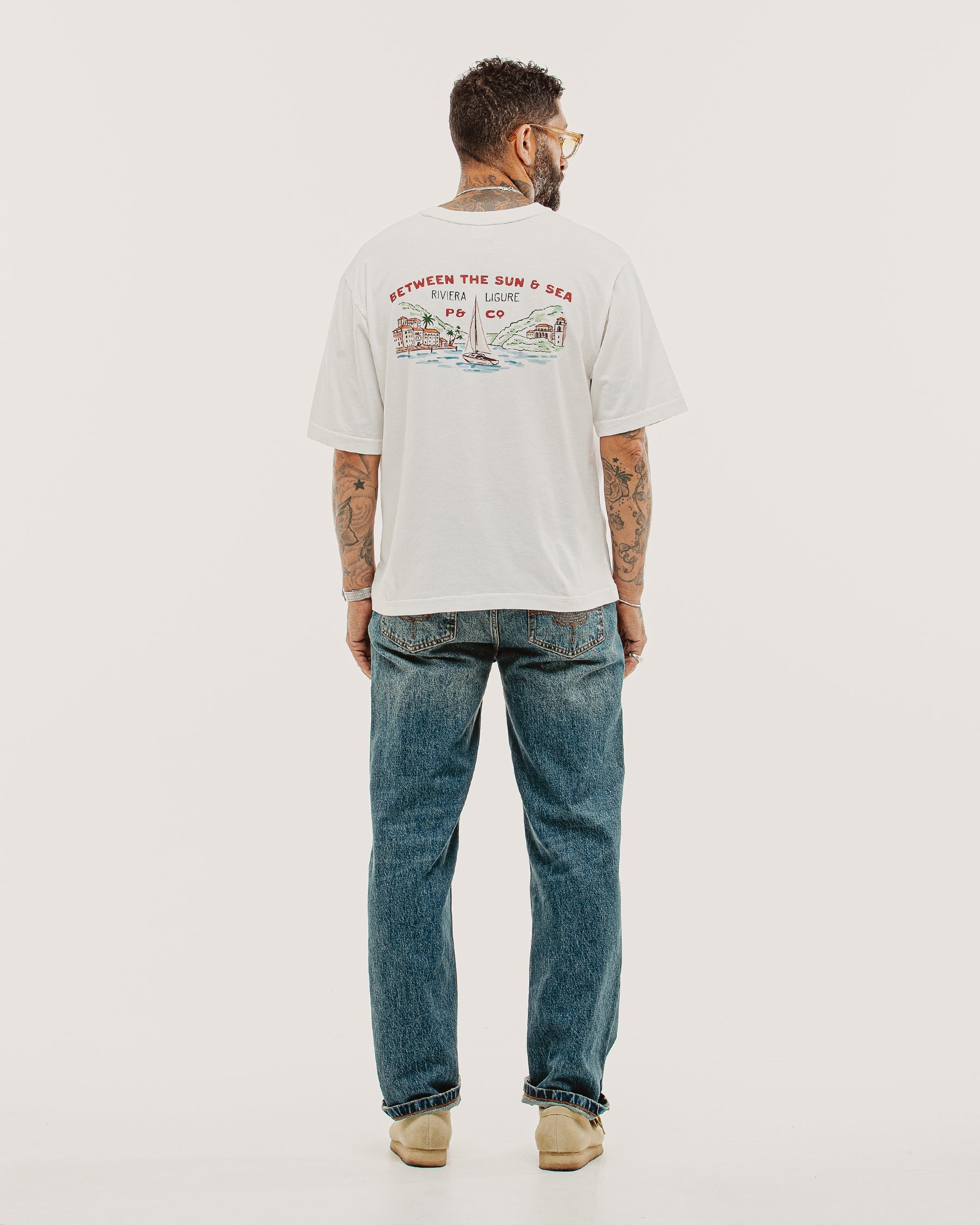 Sun & Sea Boxy T-Shirt - Off White