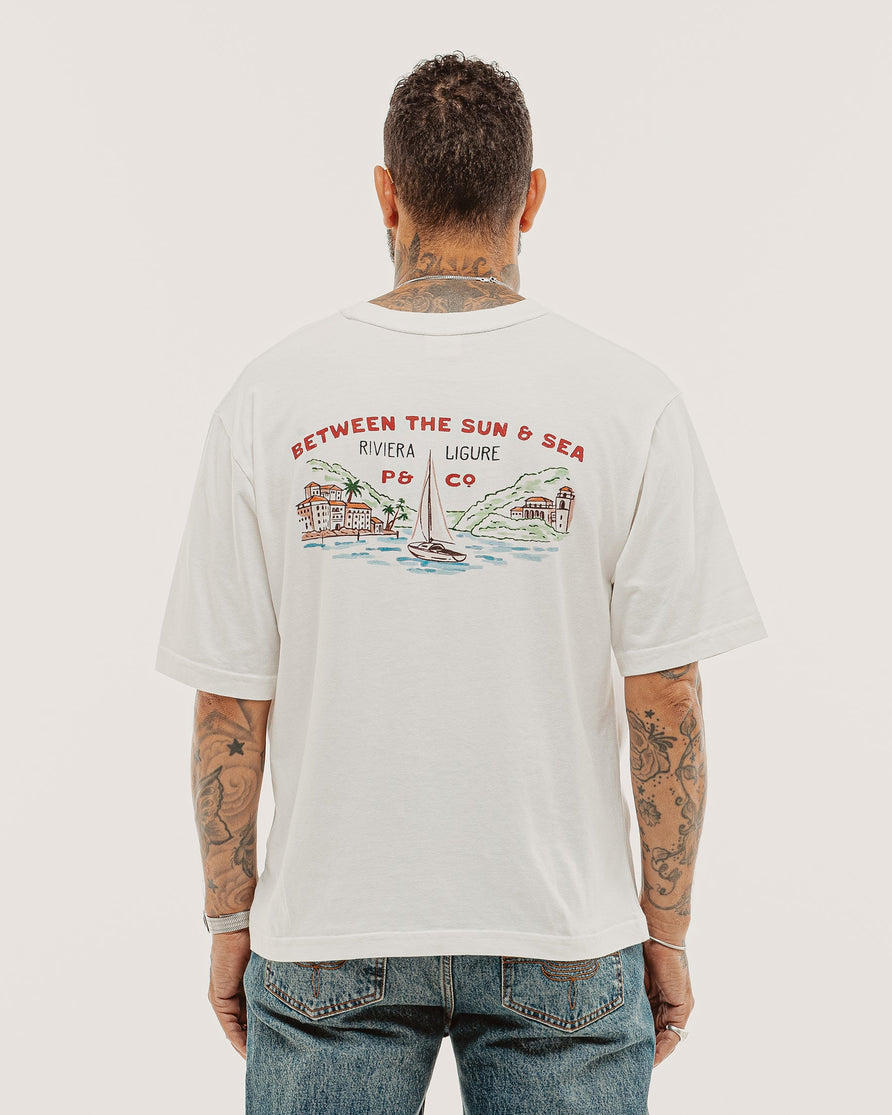 Sun & Sea Boxy T-Shirt - Off White