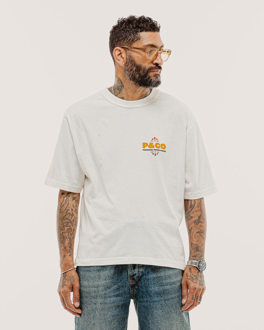 Paradise Under Palms Boxy T-Shirt - Off White