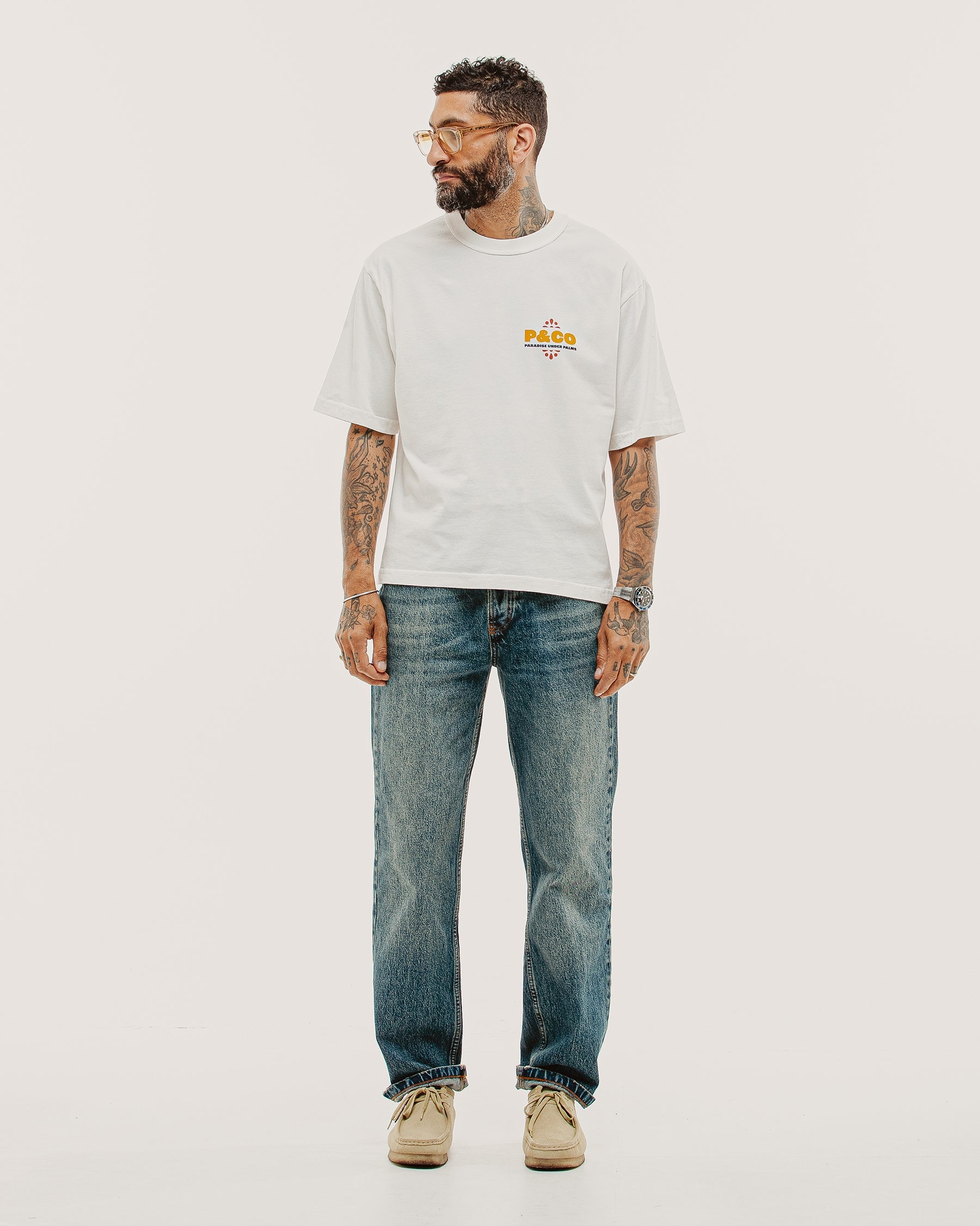 Paradise Under Palms Boxy T-Shirt - Off White