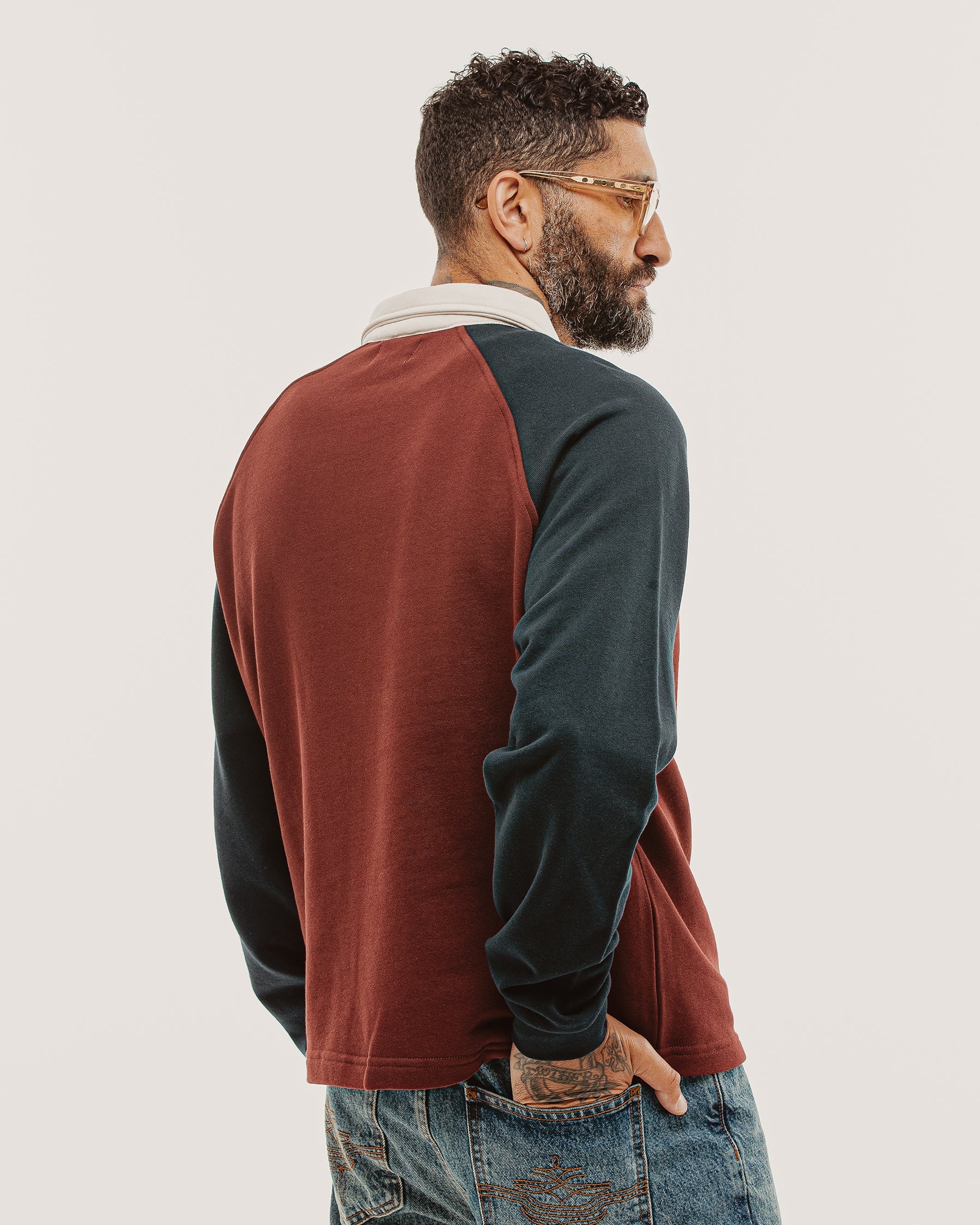 Track 1/4 Zip Jersey - Maroon & Navy