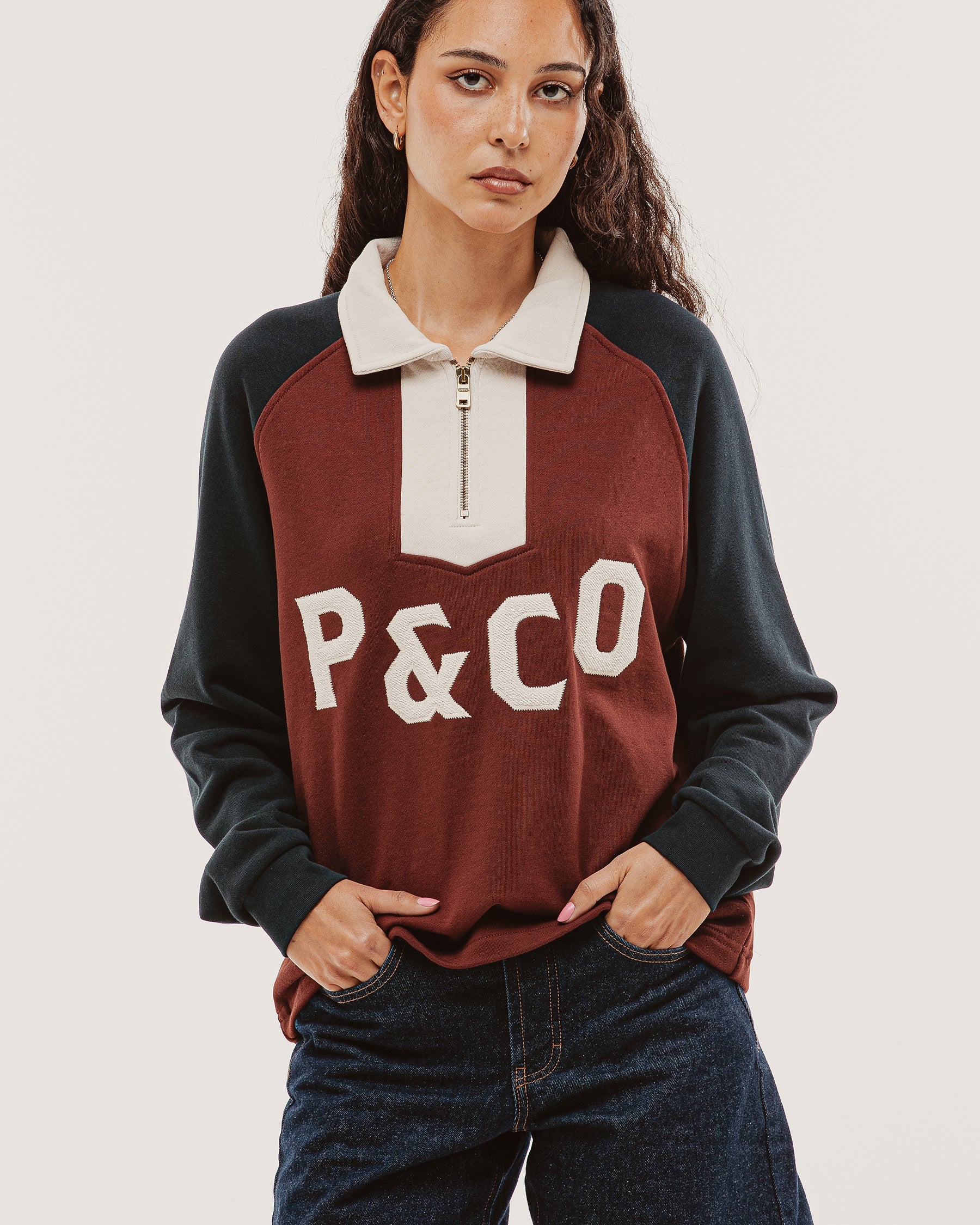 Track 1/4 Zip Jersey - Maroon & Navy