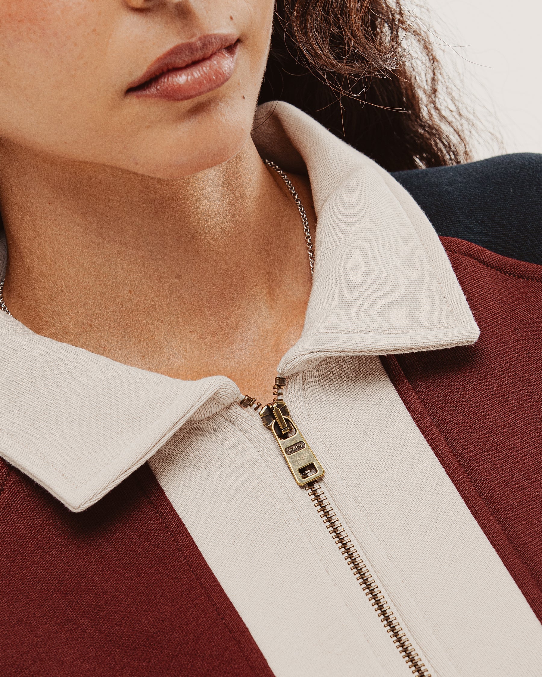 Track 1/4 Zip Jersey - Maroon & Navy