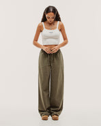 Olivia Drawstring Pant - Khaki