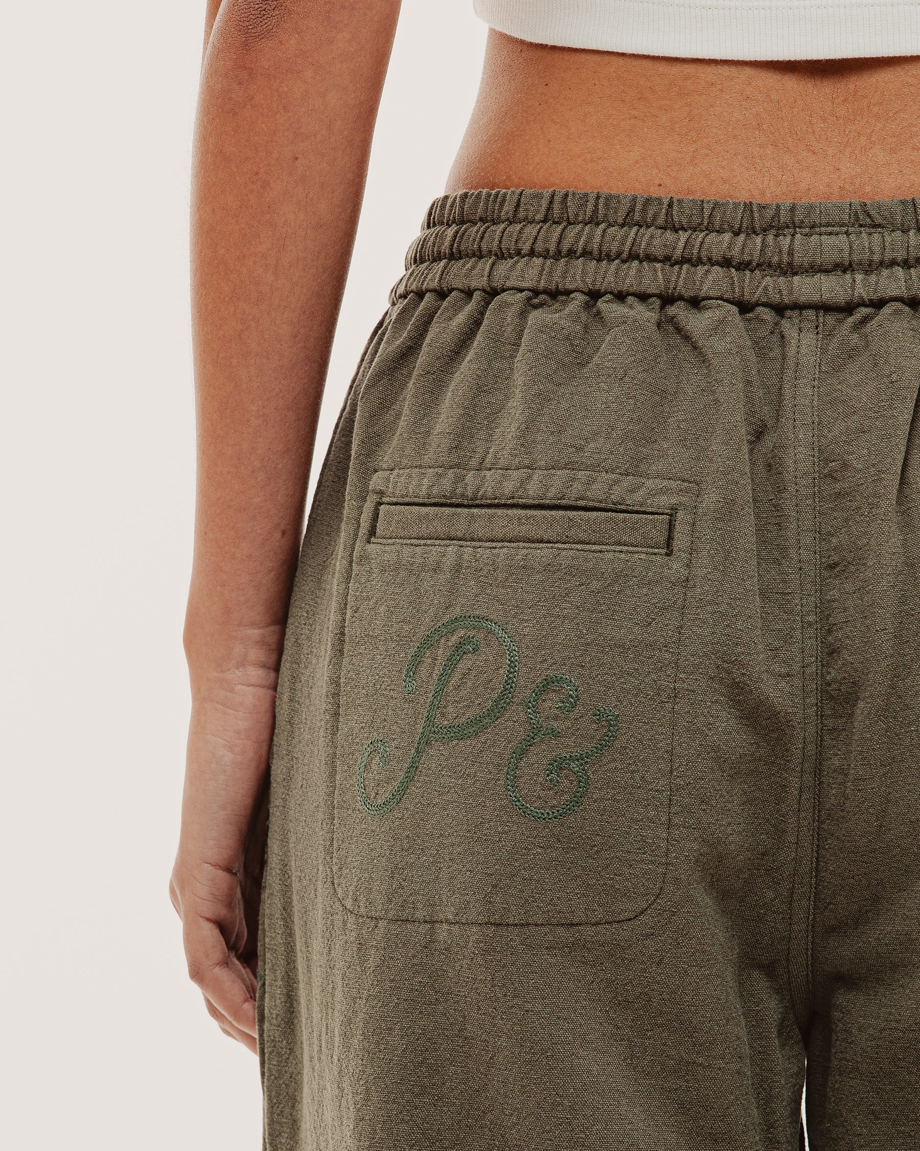 Olivia Drawstring Pant - Khaki