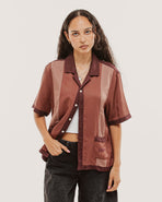 Diner Bowling Shirt - Maroon
