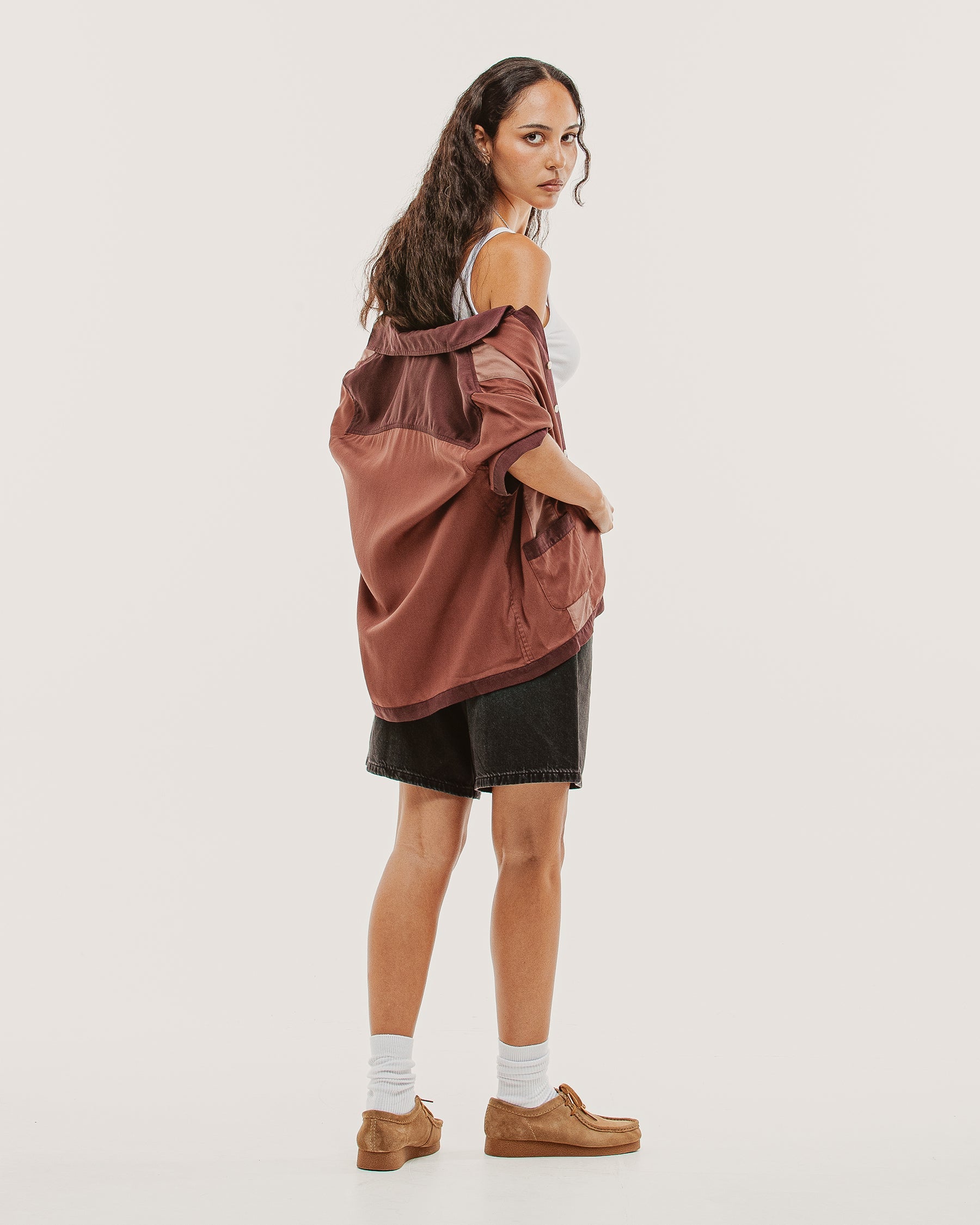Diner Bowling Shirt - Maroon