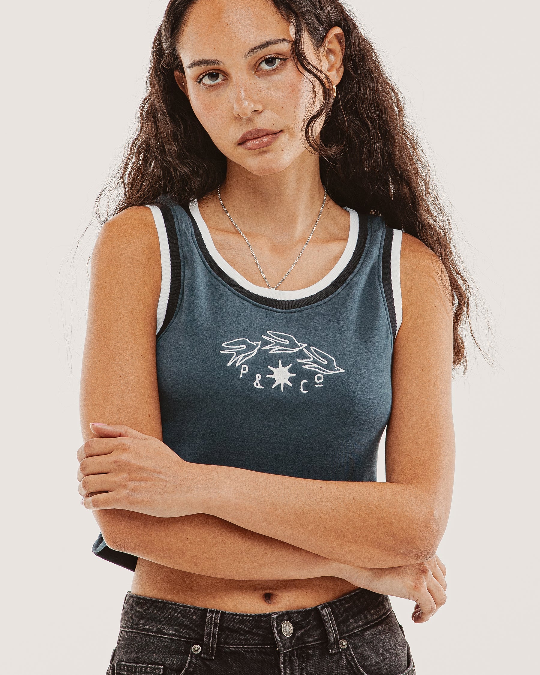 P&Co Tricot Tank - Navy