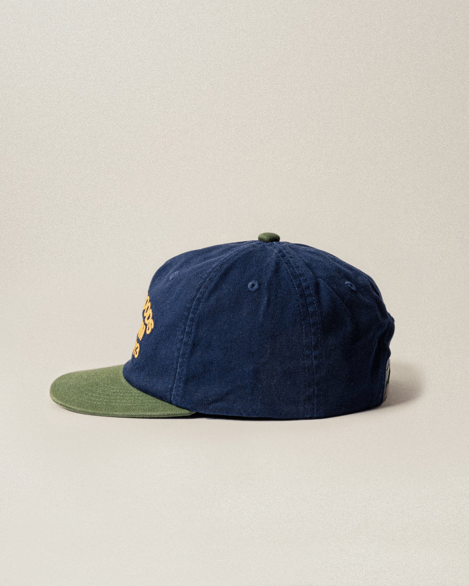 Quality Goods Twill 5 Panel Cap - Navy & Green
