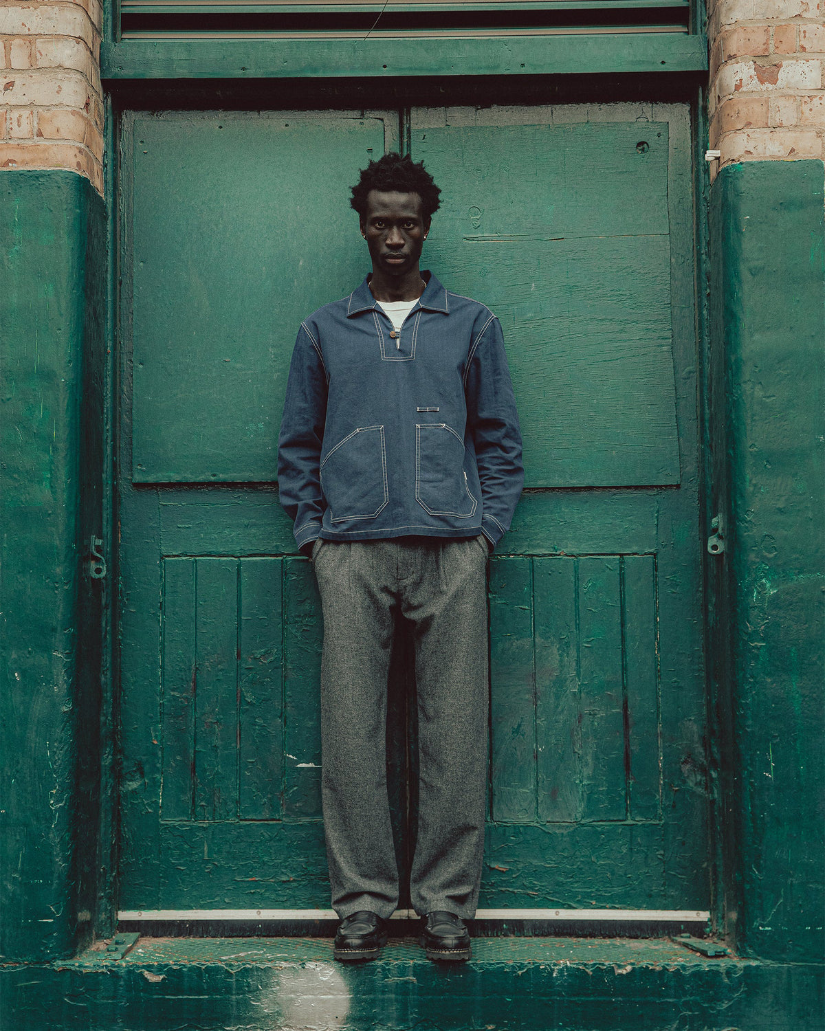 Venture Herringbone Smock - Navy