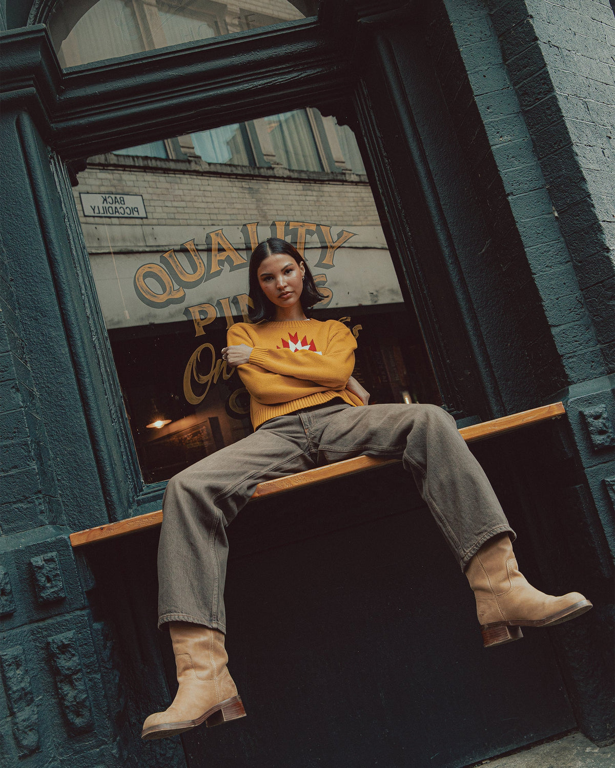 Mesa Intarsia Knit - Ochre