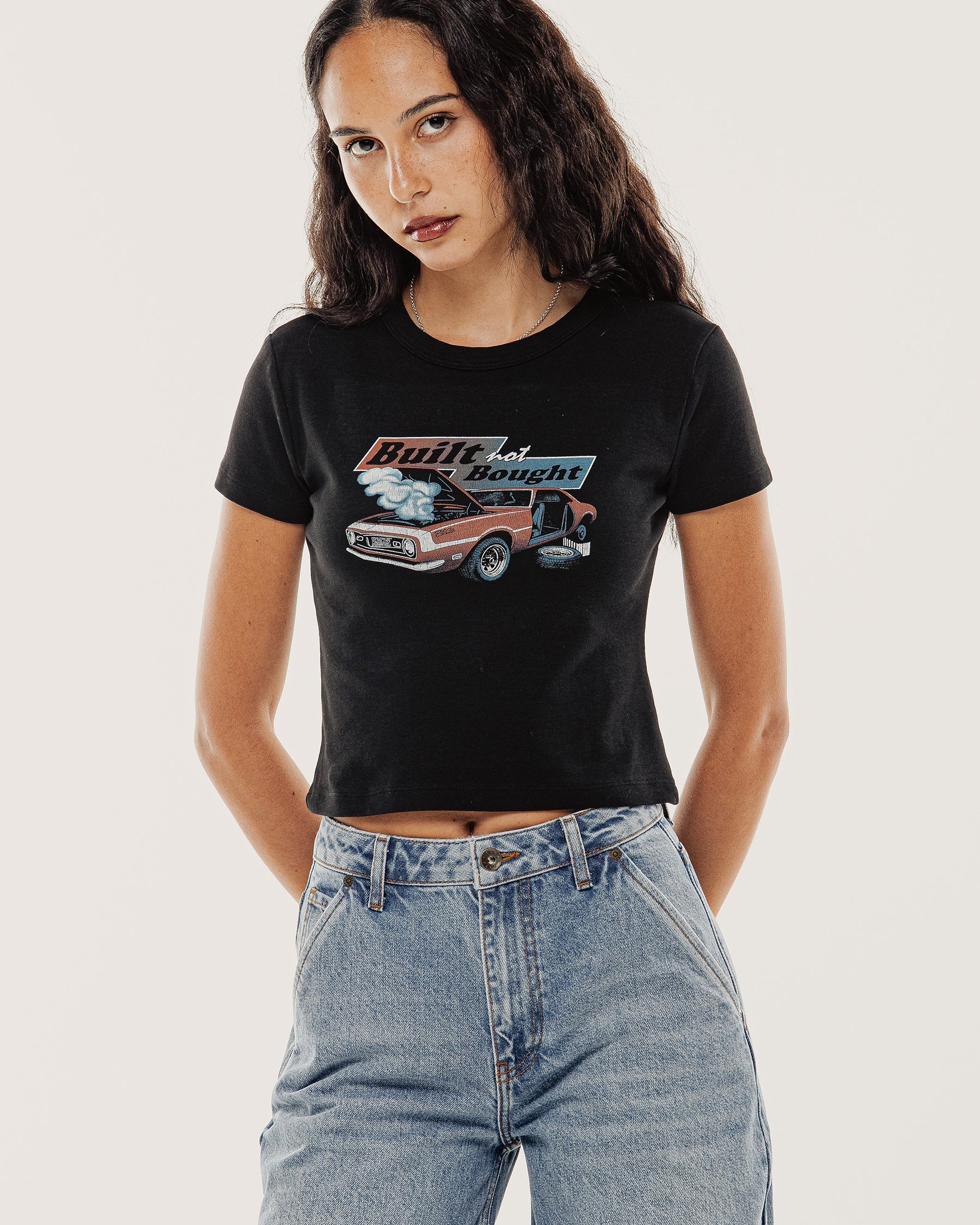 Built Not Bought Baby T-Shirt - Washed Black
