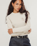 Swallow Ribbed Longsleeve Baby T-Shirt - Oatmeal