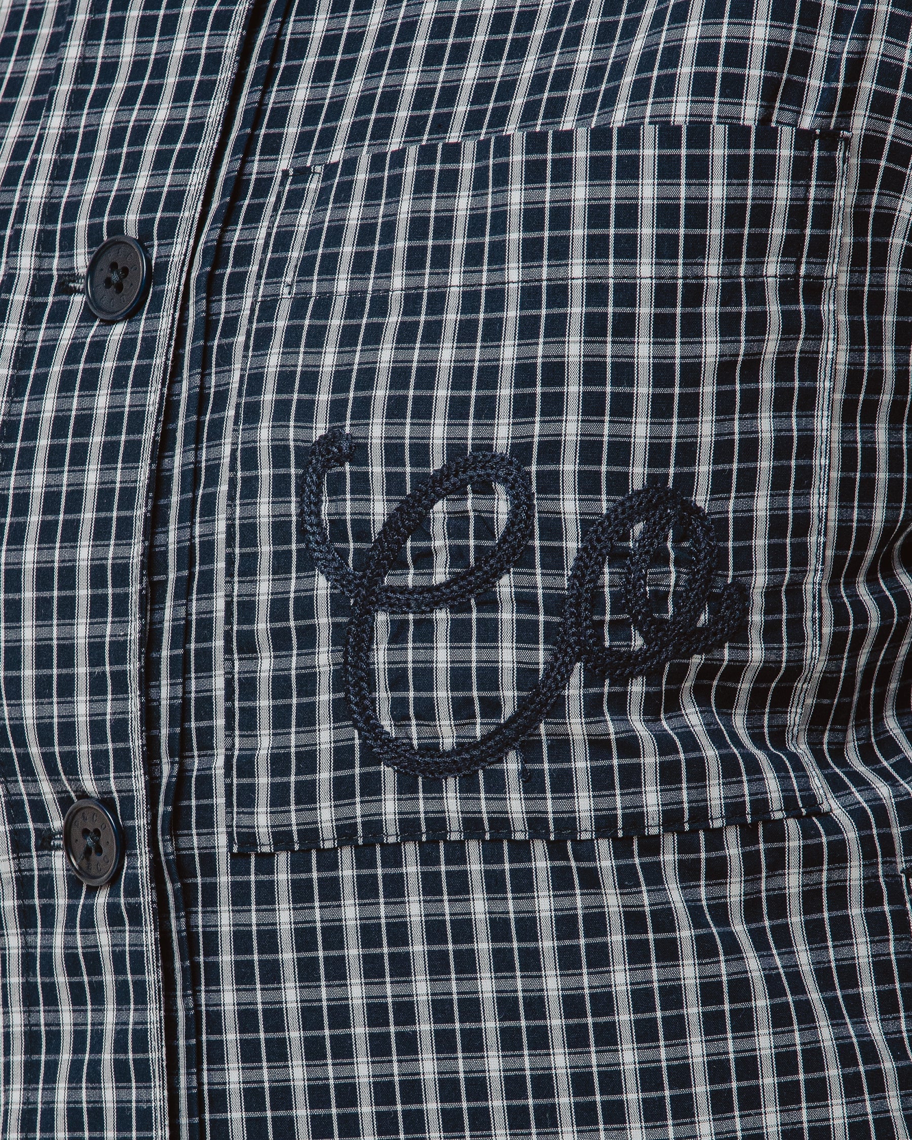 Olivia Quilted Jacket - Navy Plaid