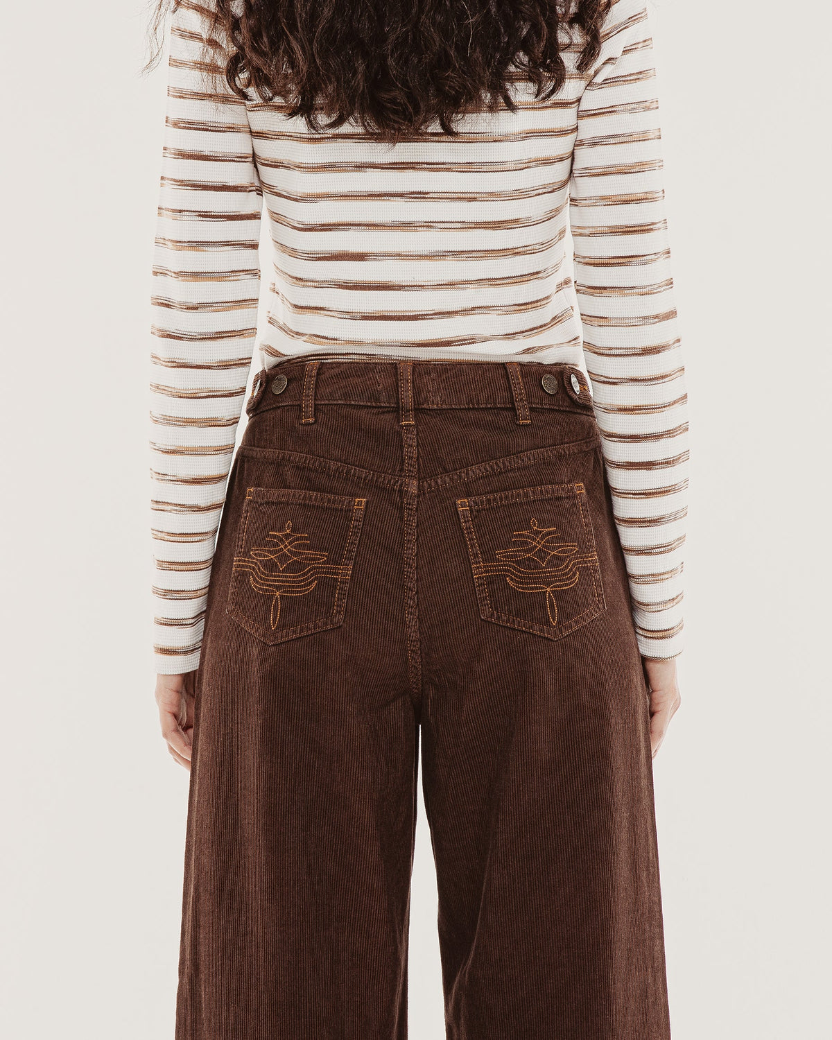 Lori Cord Wide Leg Flare - Brown