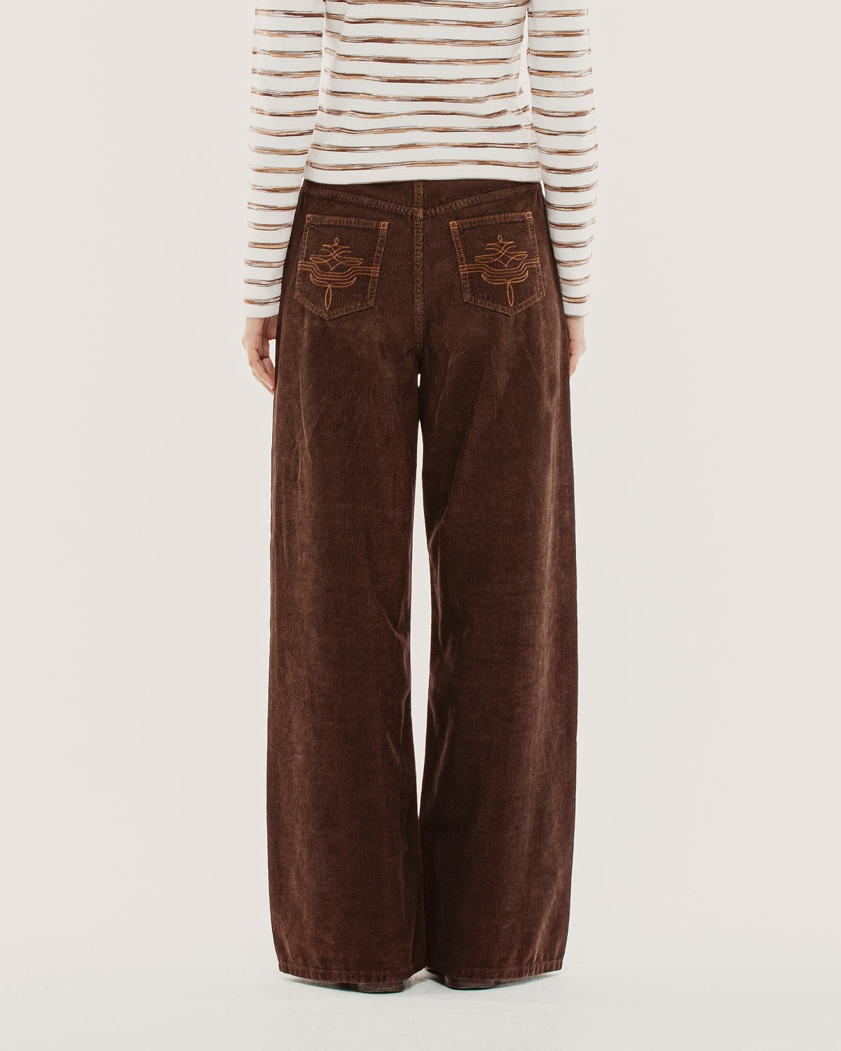 Lori Cord Wide Leg Flare - Brown