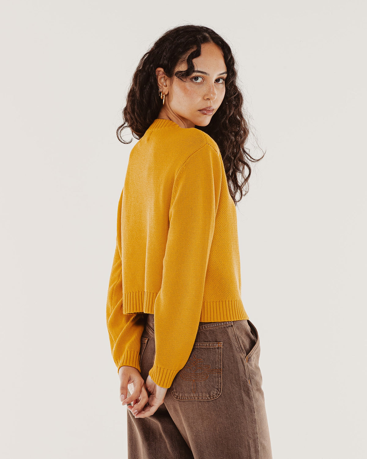 Mesa Intarsia Knit - Ochre