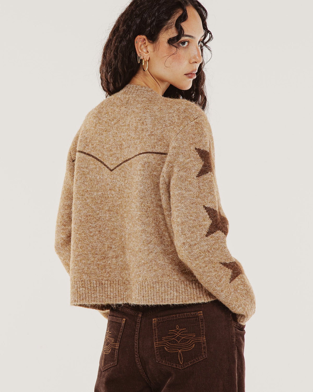 Shelby Intarsia Knit - Biscuit