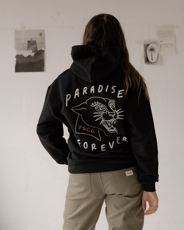 Paradise Forever Hoodie - Washed Black