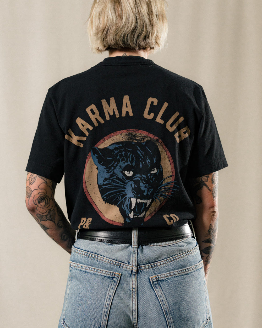 T-Shirt Karma Club 2.0 - Noir Délavé 